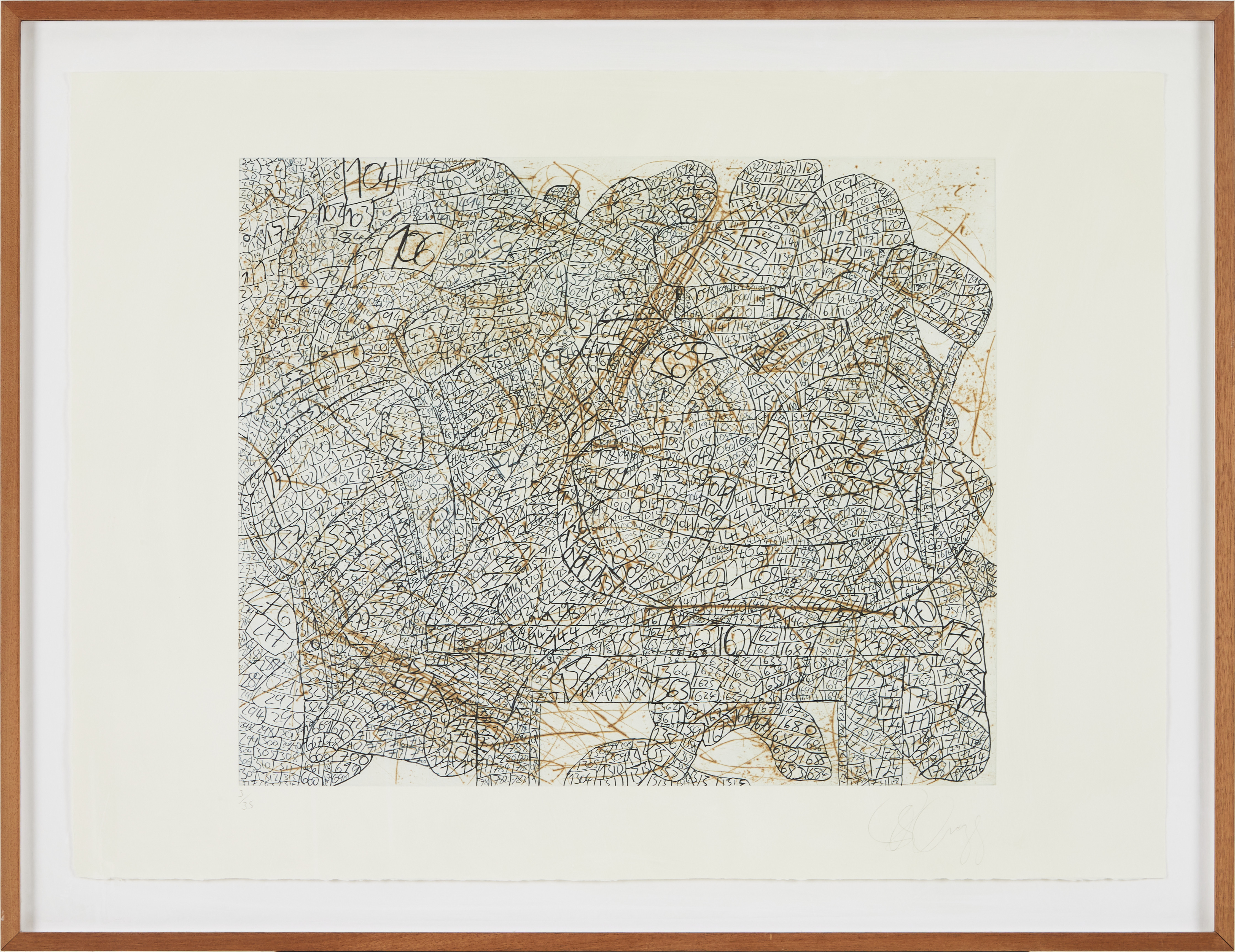 TONY  CRAGG. Komposition, etsning, signerad, numrerad 3/35.