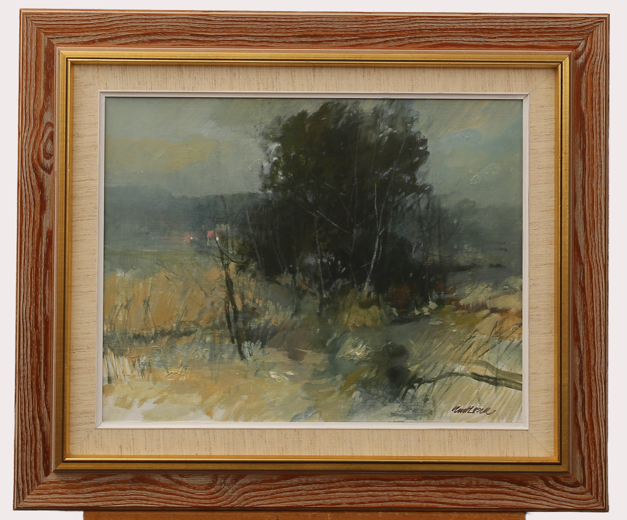 KURT  LOSELL. Olja på duk, "Vildhavre" Bosarp, Stehagstrakten, signerad.