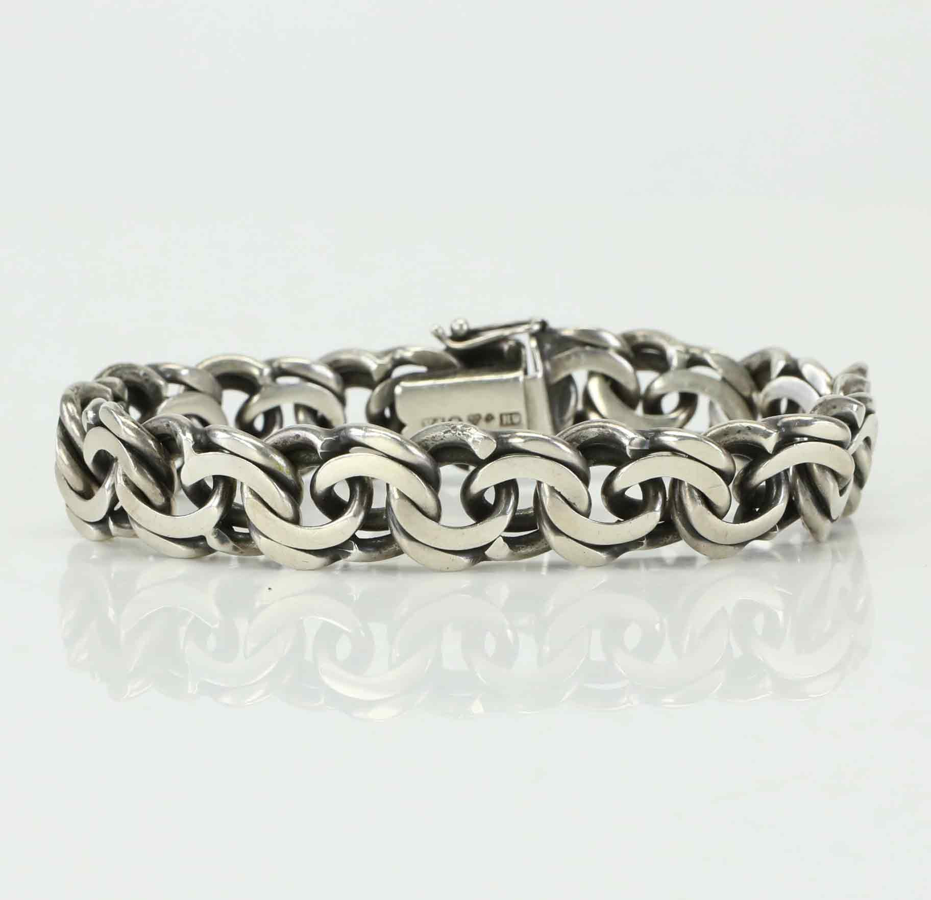 ARMBAND, silver, bismarcklänk, 1900-talets andra hälft.
