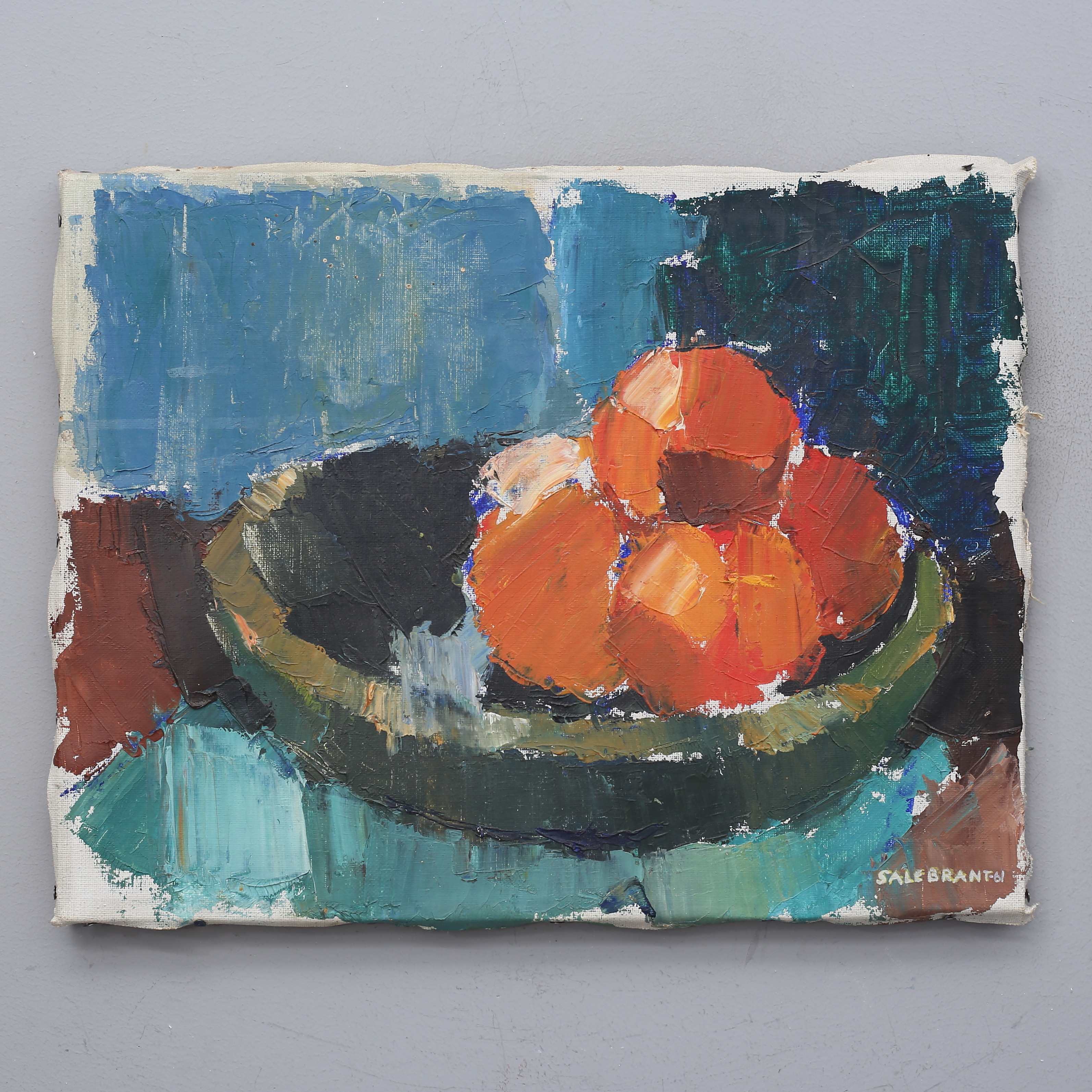 INGEMAR SALEBRANT. Stilleben med apelsiner, olja på duk, signerad, daterad -61.