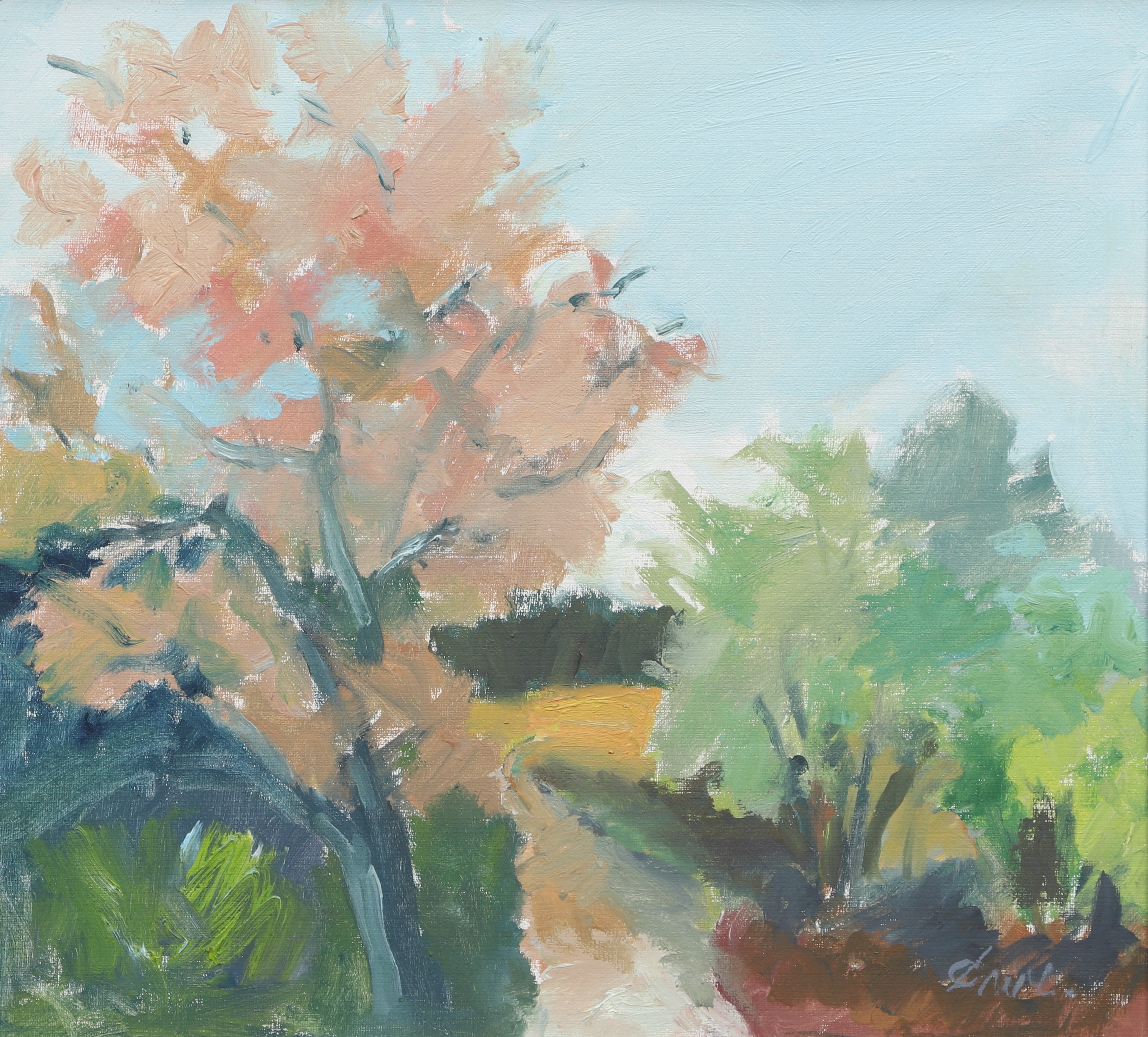 EWE NILSSON. Olja på duk, "Tjärö Höst II", signerad, Ewe.