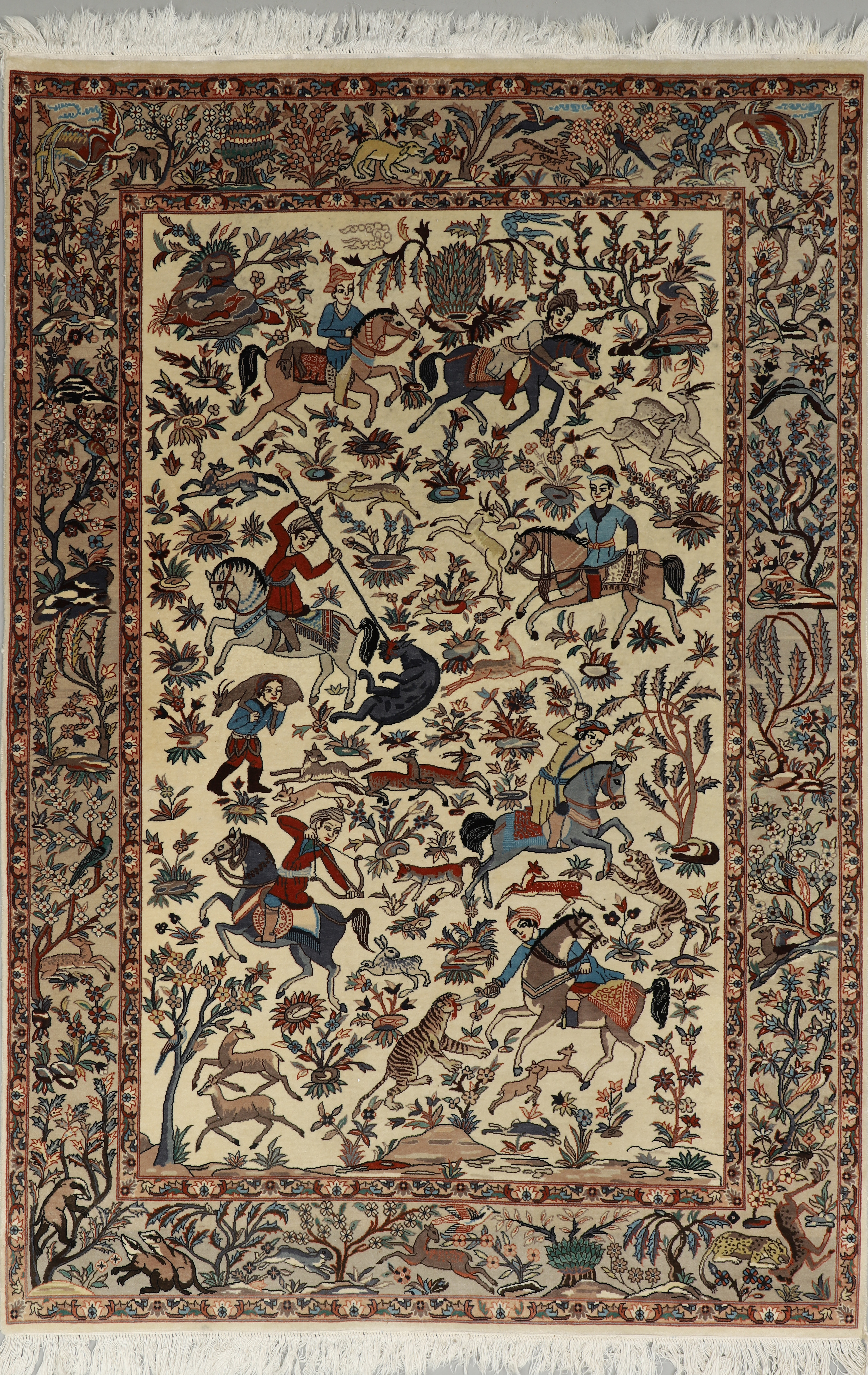 MATTA, persisk, jaktmotiv, 215 x 141 cm.