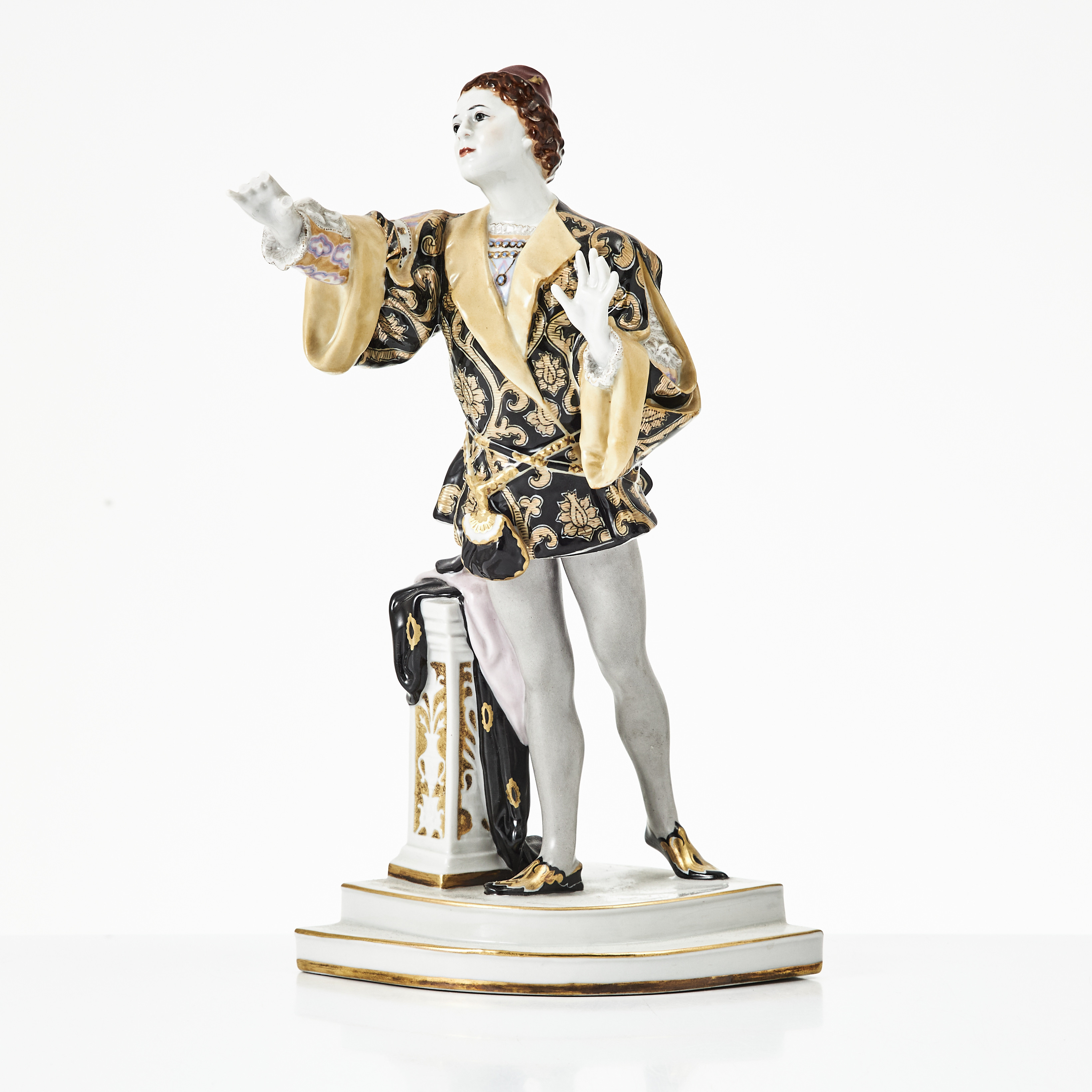 FIGURIN, Leonid Sobinov som Romeo i Charles Gounods Opera "Romeo & Julia", Lomonosovs Statliga Porslinsfabrik, Leningrad.