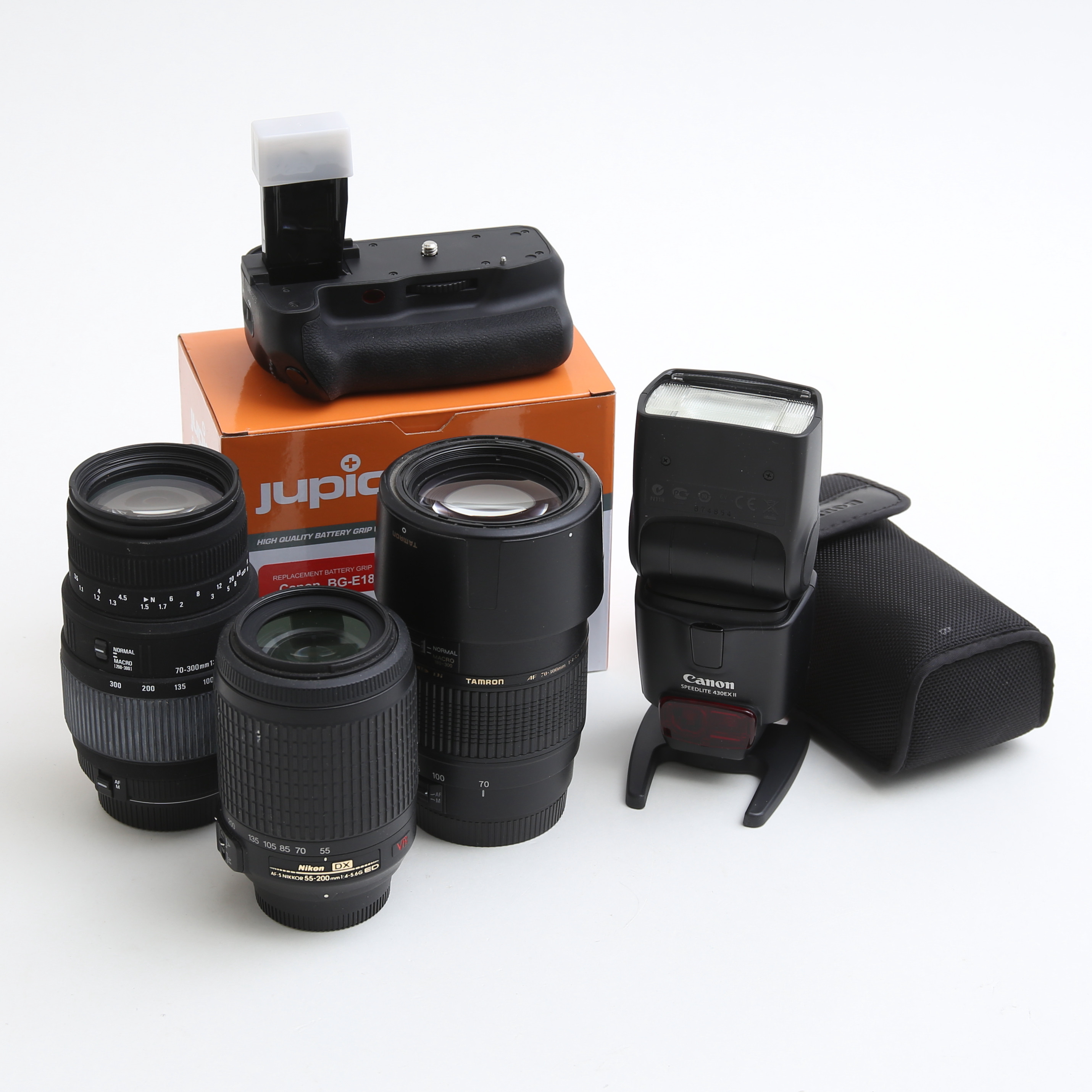 KAMERAOBJEKTIV samt KAMERATILLBEHÖR, Canon / Nikon.