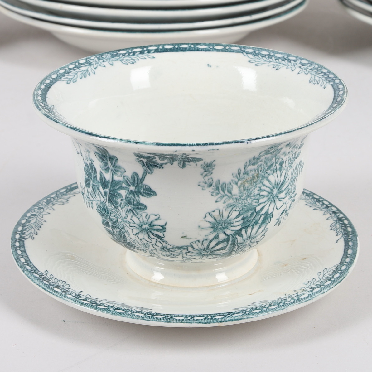 MATSERVISDELAR, 25 st, "Flora", Gustafsberg.