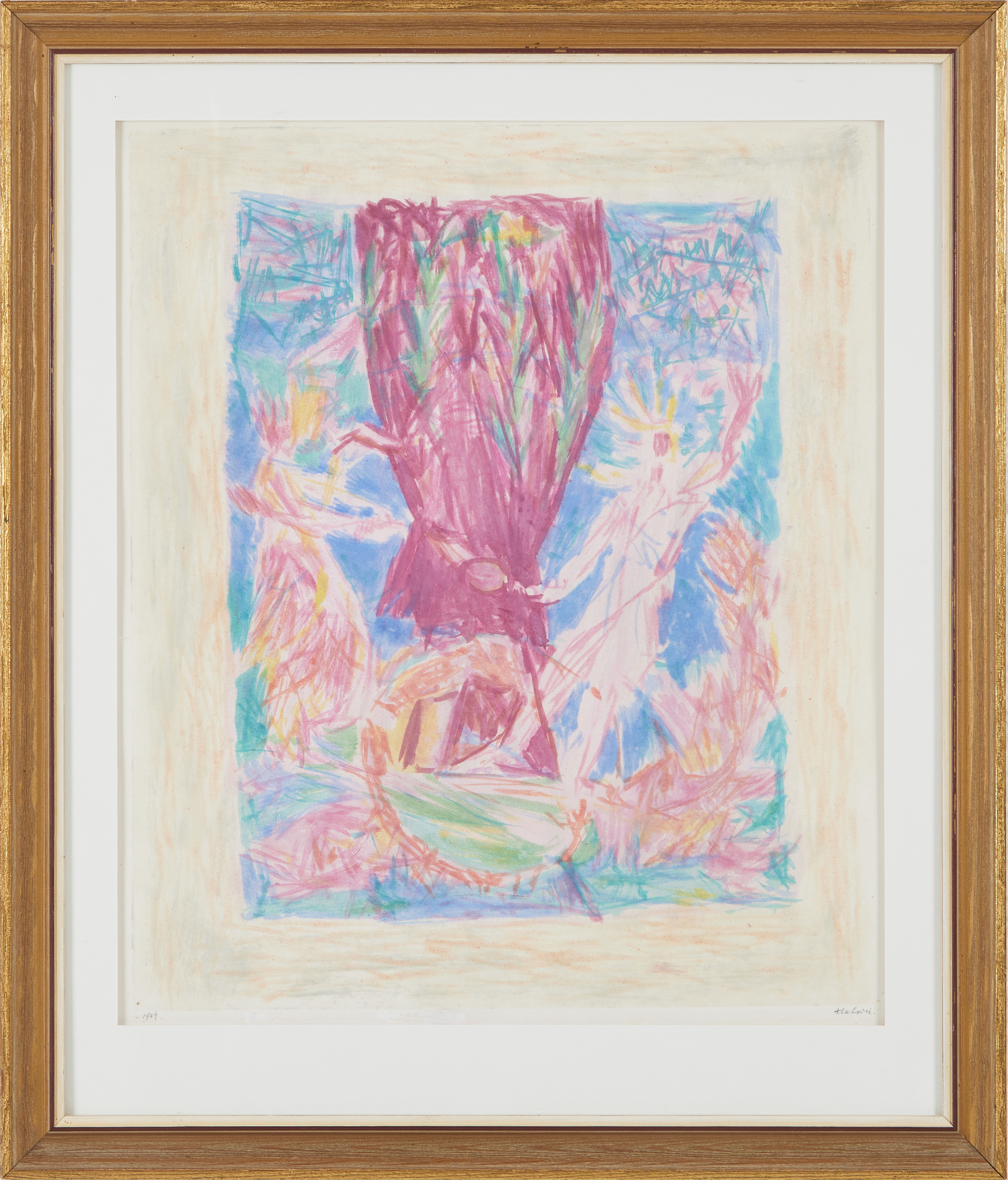 HERMANN TALVIK (1906 ESTLAND - 1984 SVERIGE). abstrakt komposition, monotyp, signerad, daterad 1979.