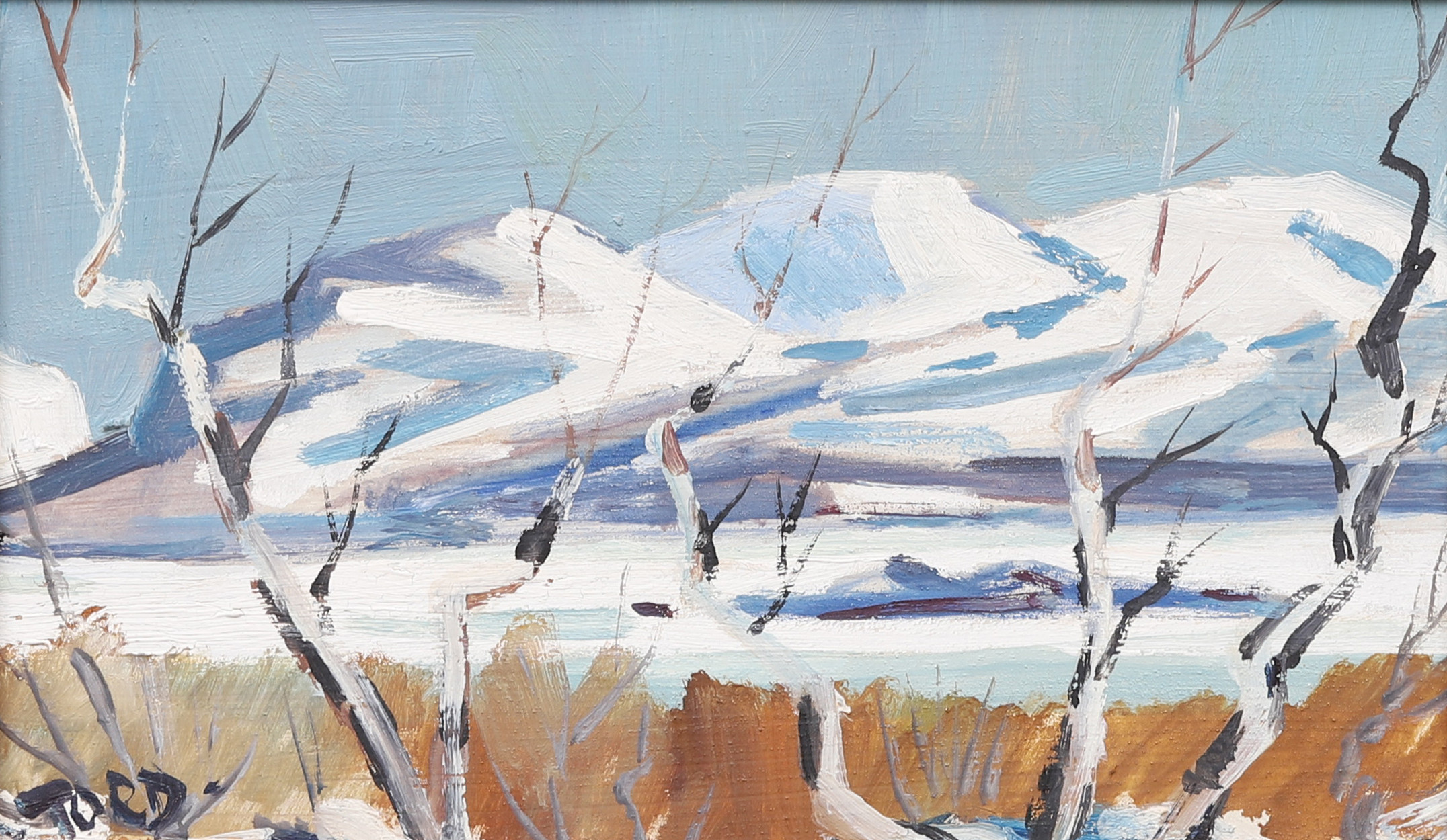 TORD LEANDER-ENGSTRÖM. Olja på pannå. Signerad.