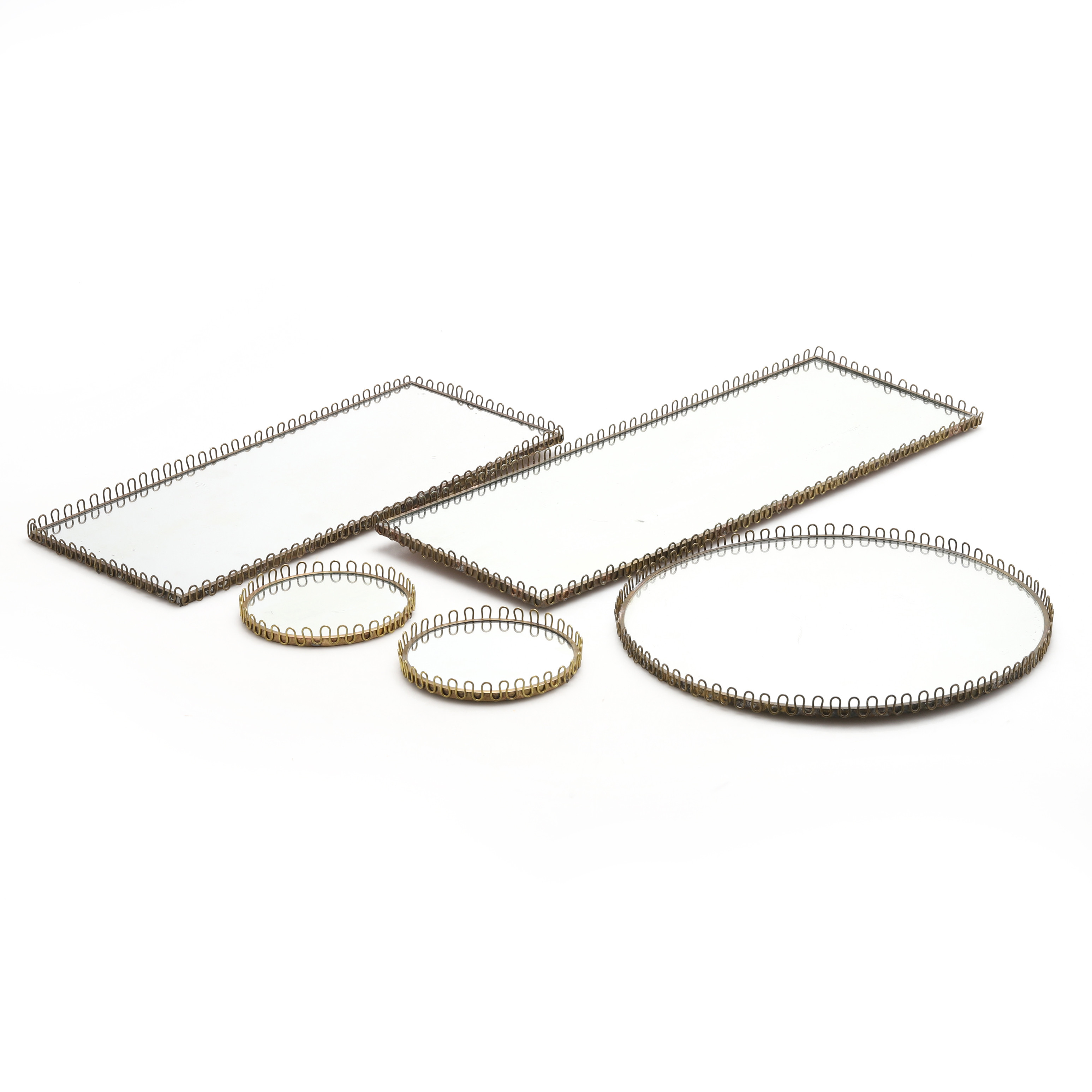 BORDSPLATEAU, 5 st, Swedish modern, 1900-talets mitt.