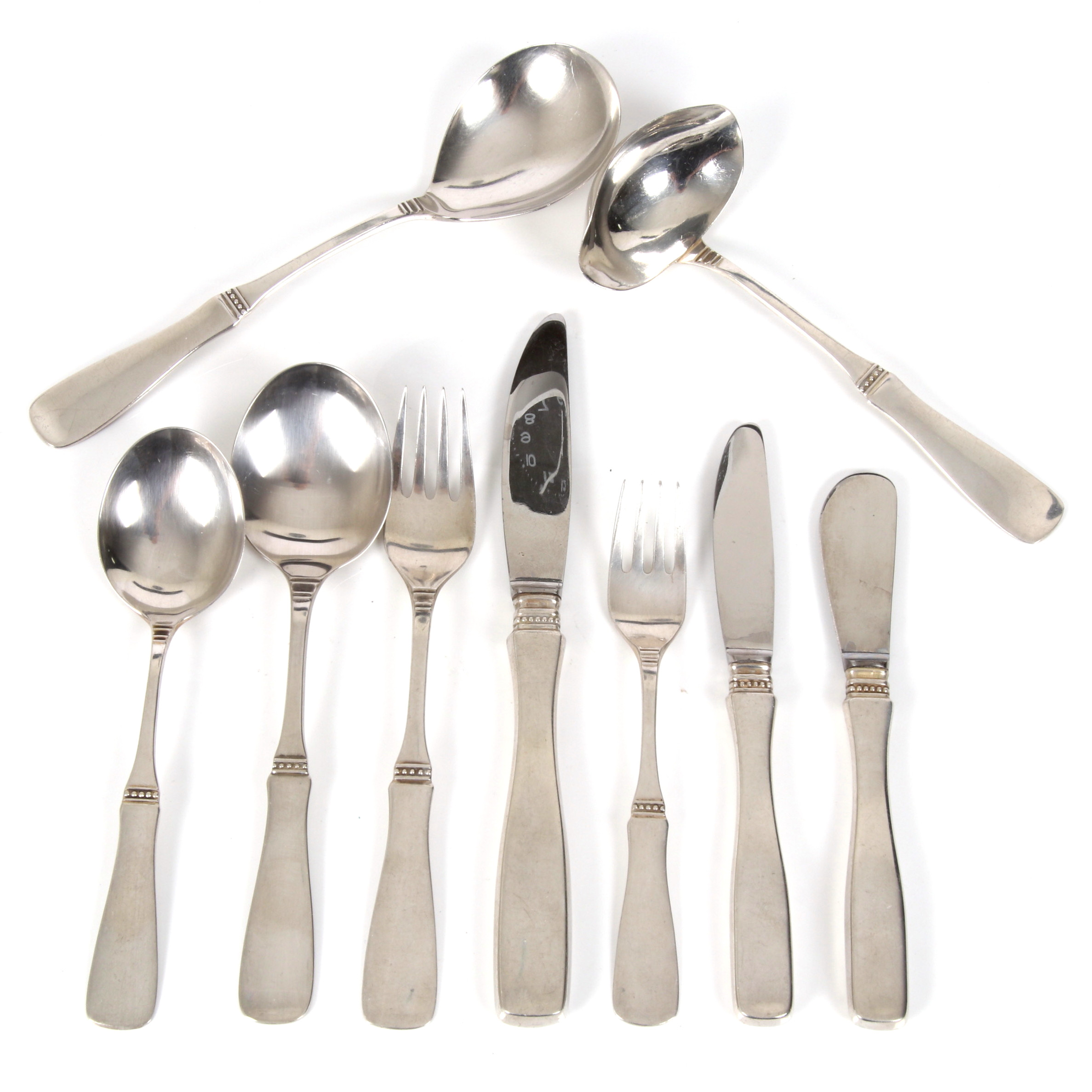 BESTICKSERVIS, 77 delar, silver, modell "Uppsala", Mema Linköping, 1960/70-tal. Bruttovikt 3897,5 gram.