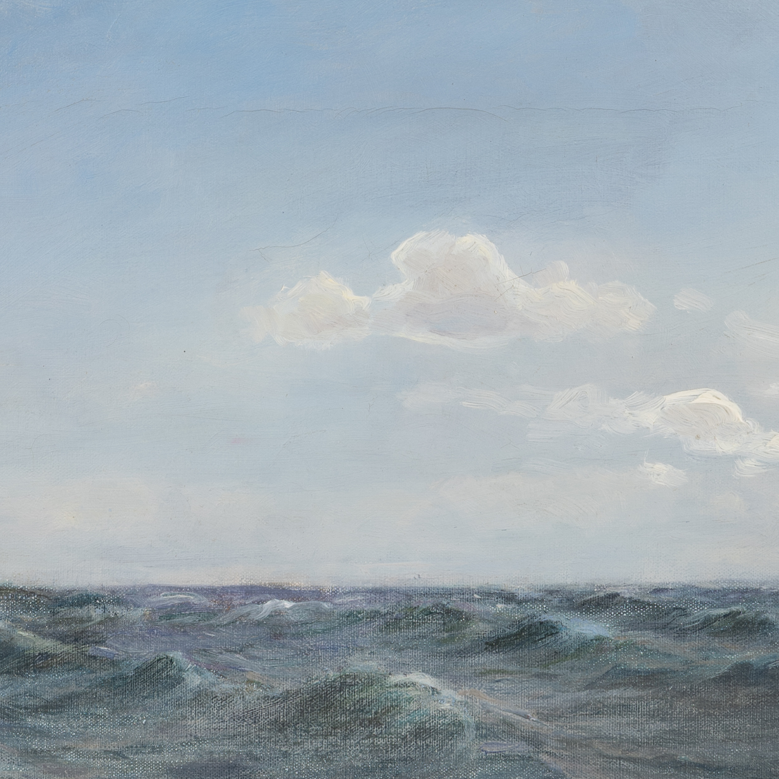 HOLGER LÜBBERS (DANMARK 1850-1931). TILLSKRIVEN. Marint motiv, olja på duk.