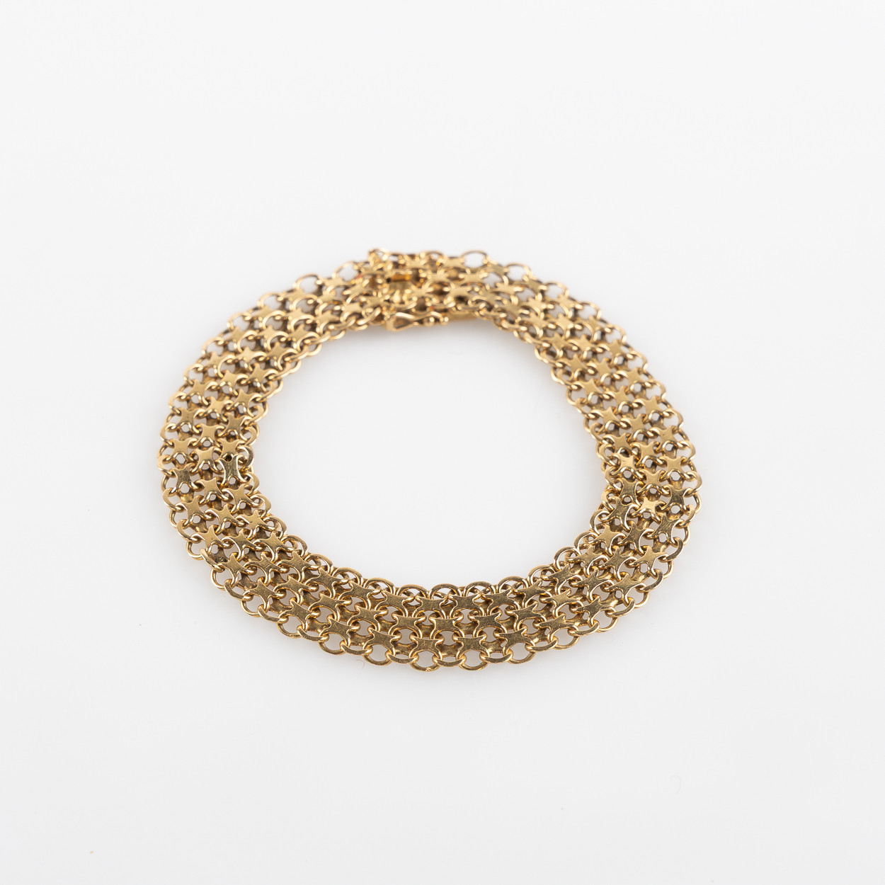 ARMBAND, X-länk, 18K guld, Hallberg Guldvarufabrik Hovjuv Cu, Köping 1962.