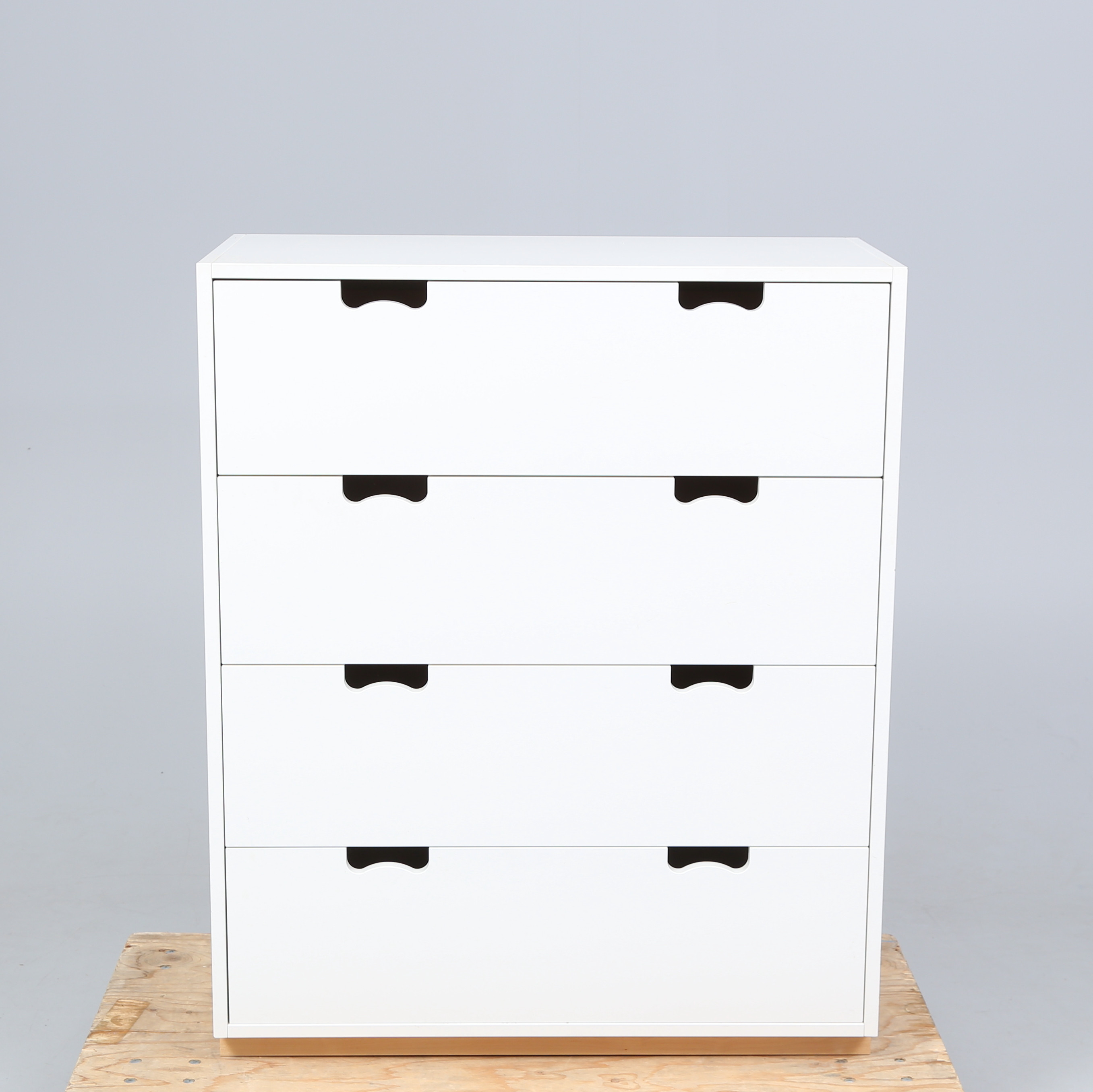 THOMAS SANDELL & JONAS BOHLIN. "Snö", byrå, Asplund, vit mdf, 4 lådor.