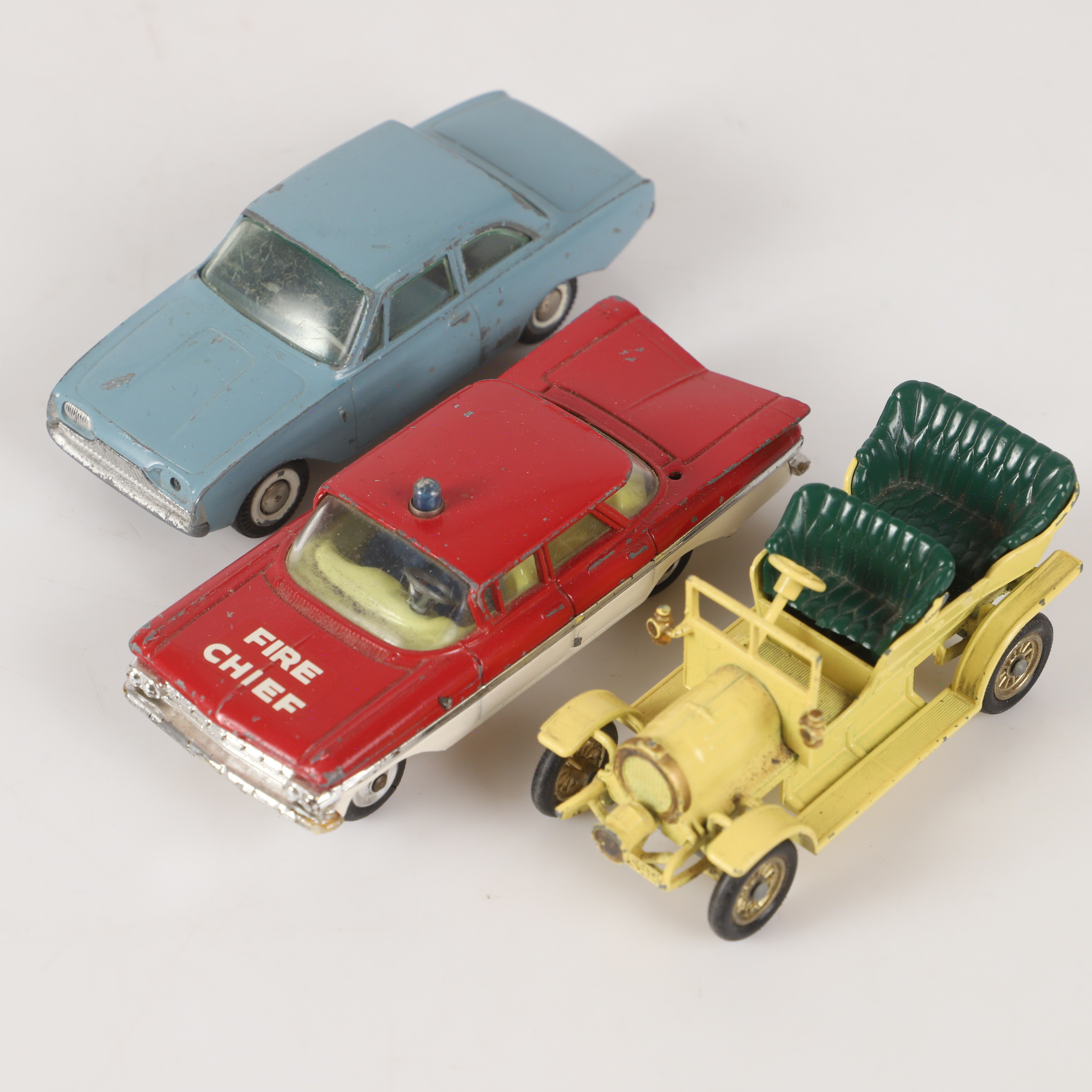 LEKSAKSBILAR, 3 stycken, metall/plast, bl. a. Tekno, Danmark.