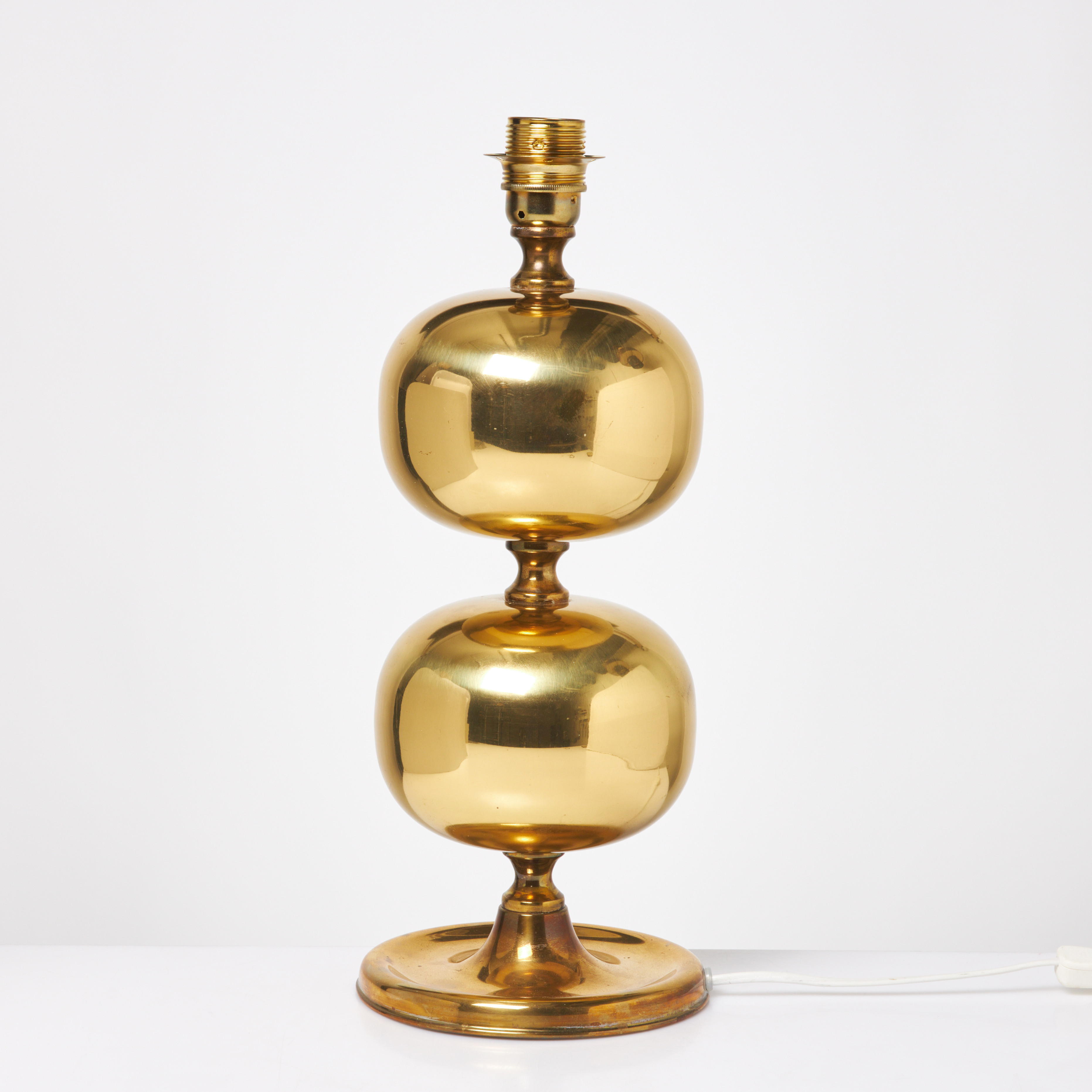 BORDSLAMPA, Leco, modell 490, 1900-talets andra hälft, mässing, märkt undertill.