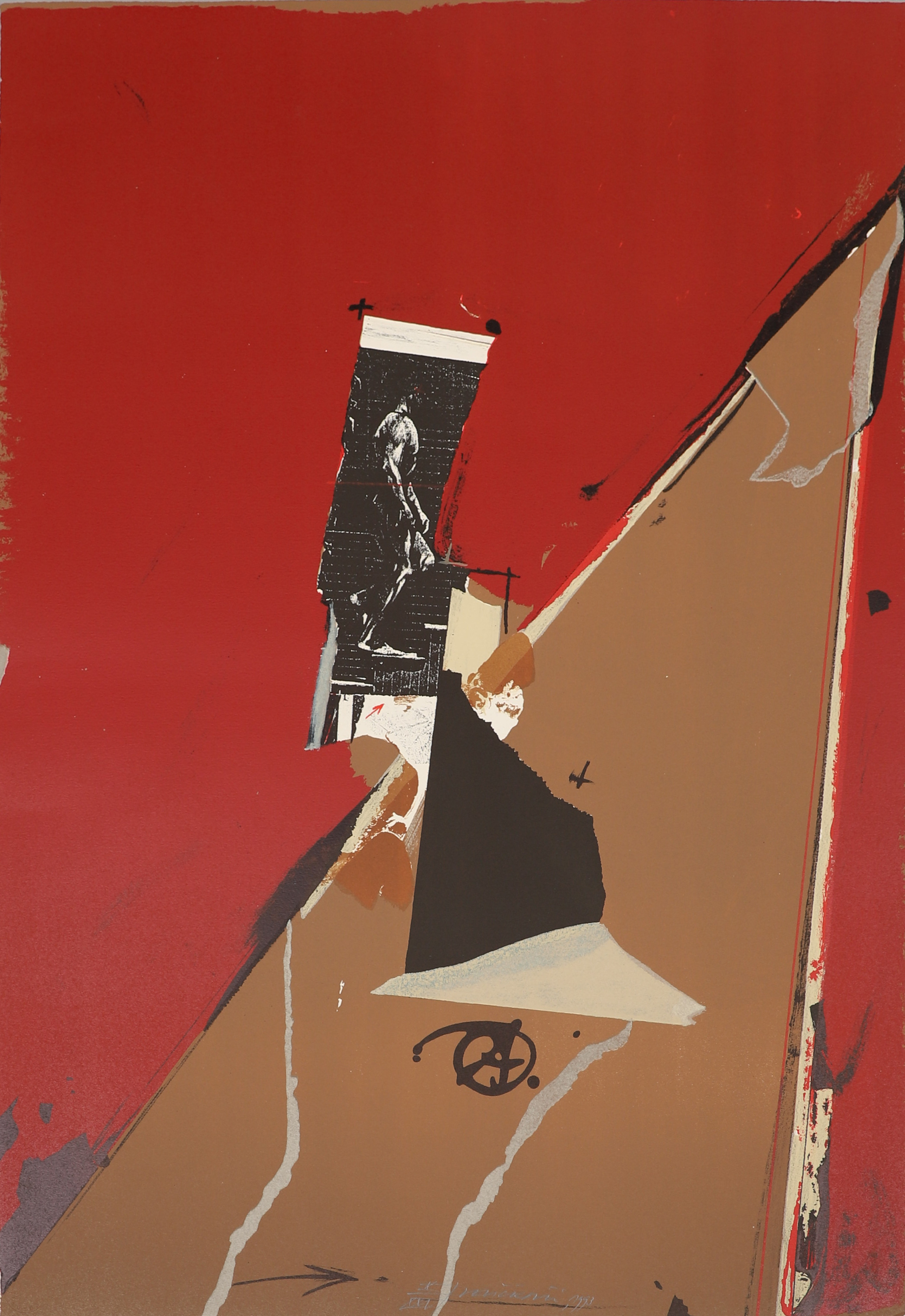 VLADIMIR VELICKOVIC. FÄRGLITOGRAFI, signerad och numrerad X/XXV, daterad 1993.