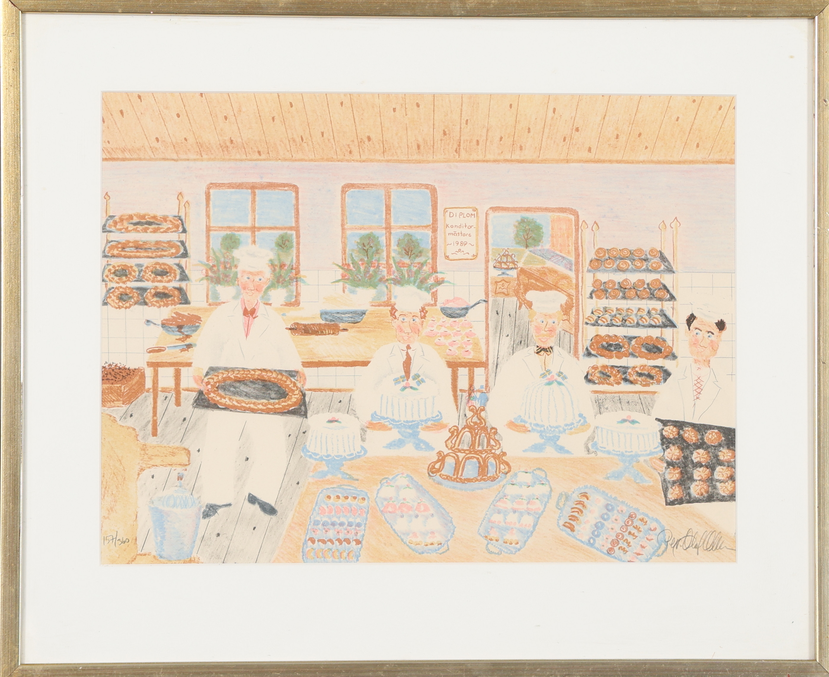 PER-OLOF OLSSON. LITOGRAFI, signerad samt numrerad.