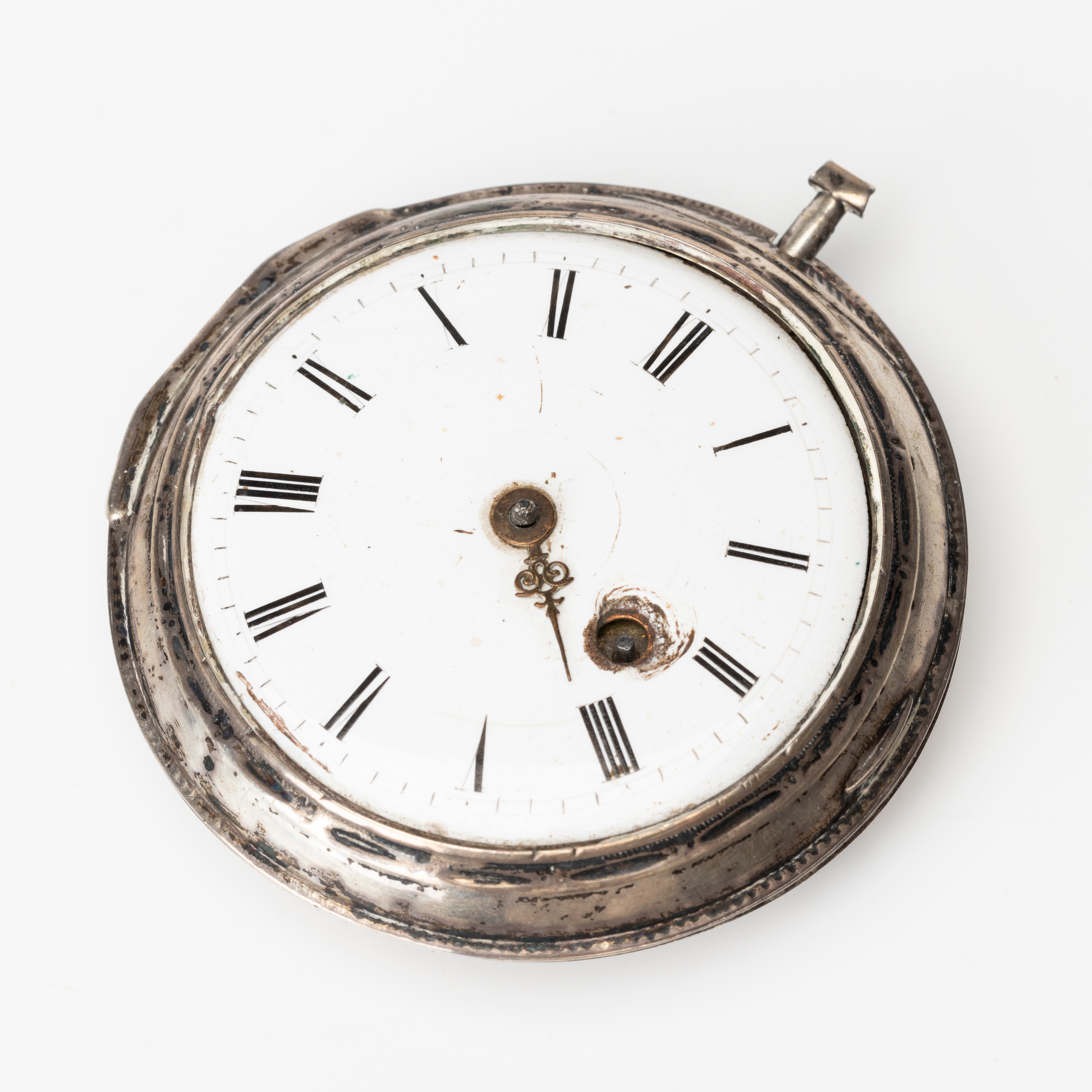 FICKUR, urverk signerat John Ward London, spindelverk, boett av silver, 1800-tal.