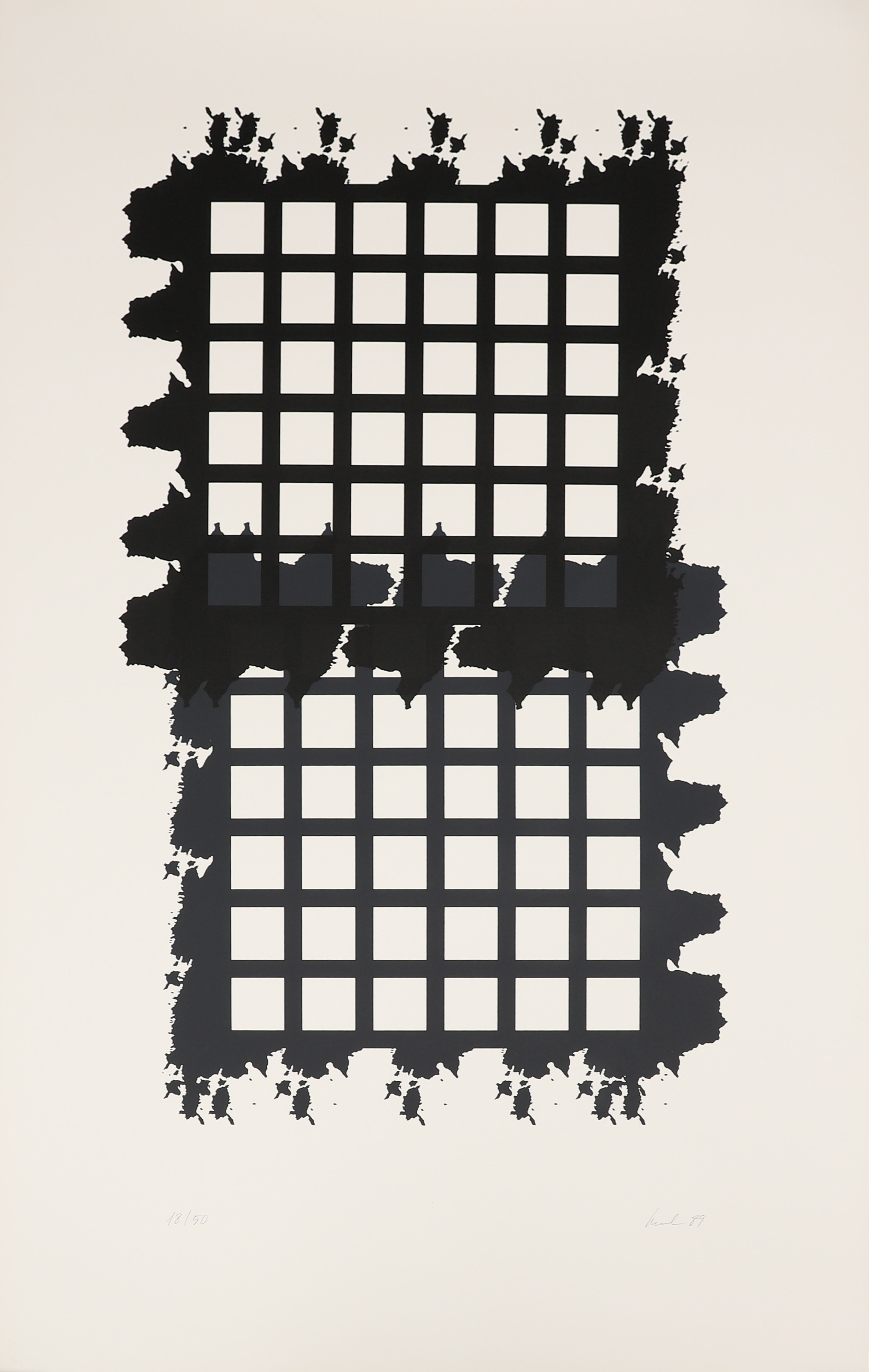 RAUL MEEL. "Windows and landscape", färgserigrafi, signerad och numrerad 18/50, daterad -89.