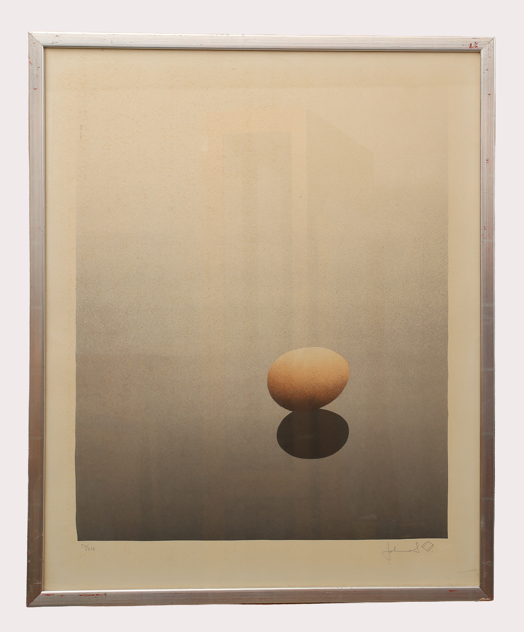 JOHANNES  OLSSON. Färglitografi, "ägget" numrerad 34/250, signerad.