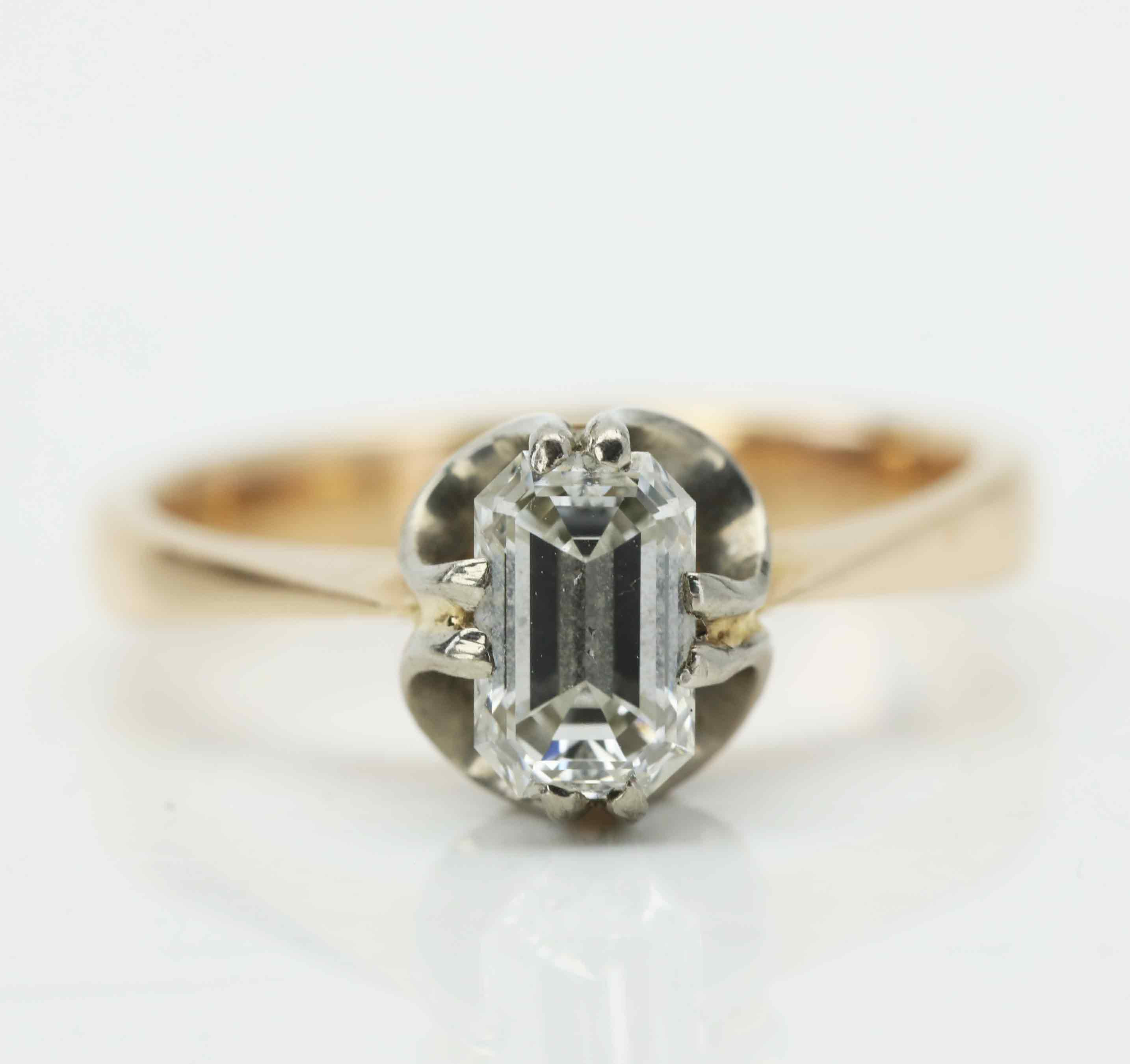 RING, facettslipad spinell, guld 14K, Ryssland.