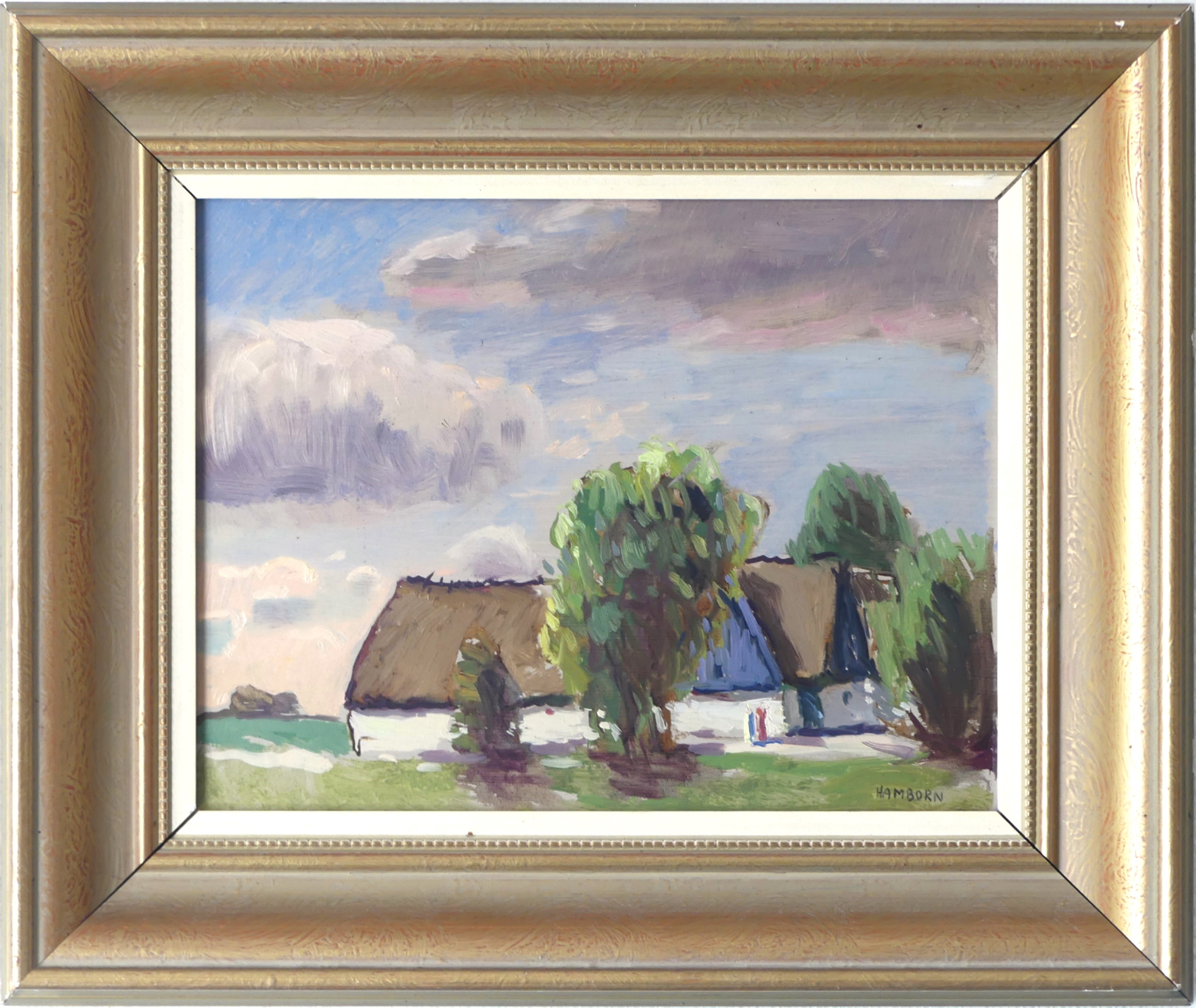 AXEL HAMBORN. olja på pannå, "Johan Jöns Gård".