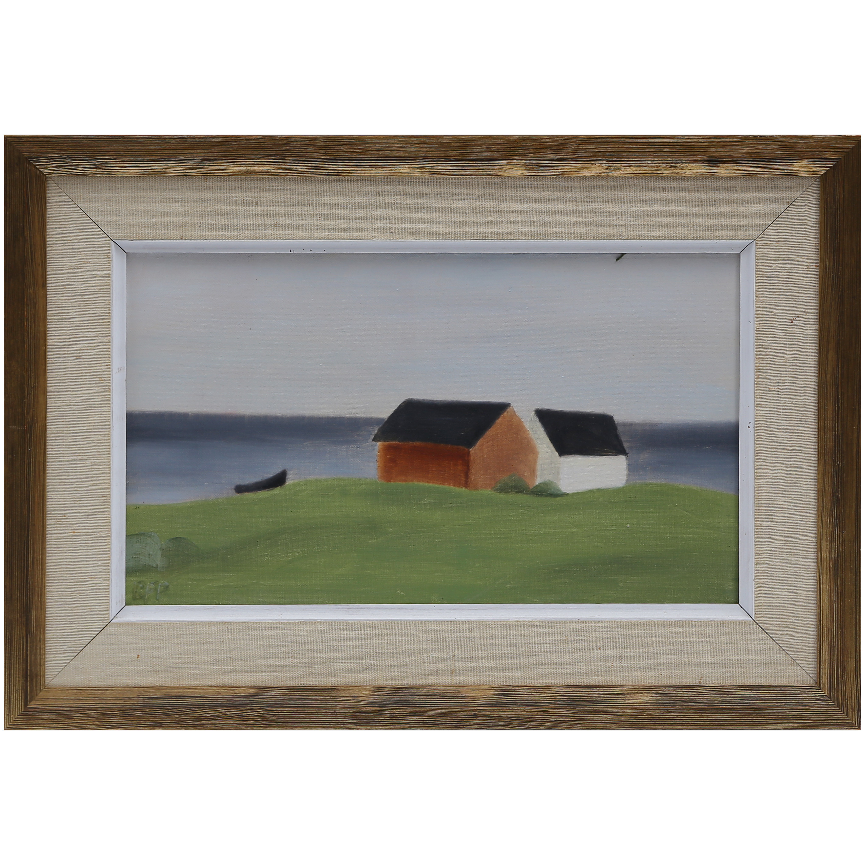 OIDENTIFIERAD KONSTNÄR "SJÖBODAR" OLJA PÅ DUK, SIGNERAD.