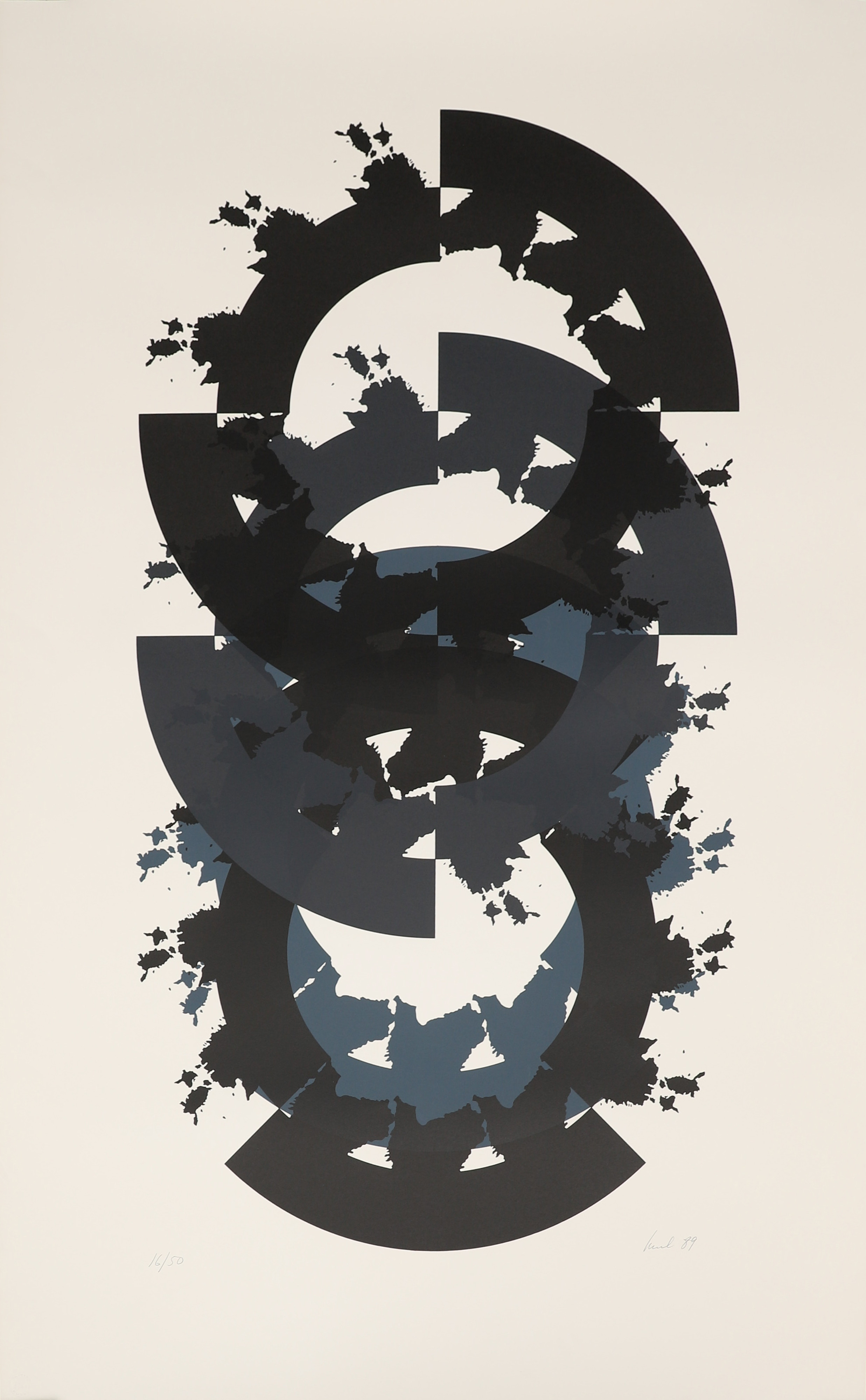 RAUL MEEL. "Windows and landscape", färgserigrafi, signerad och numrerad 16/50, daterad -89.