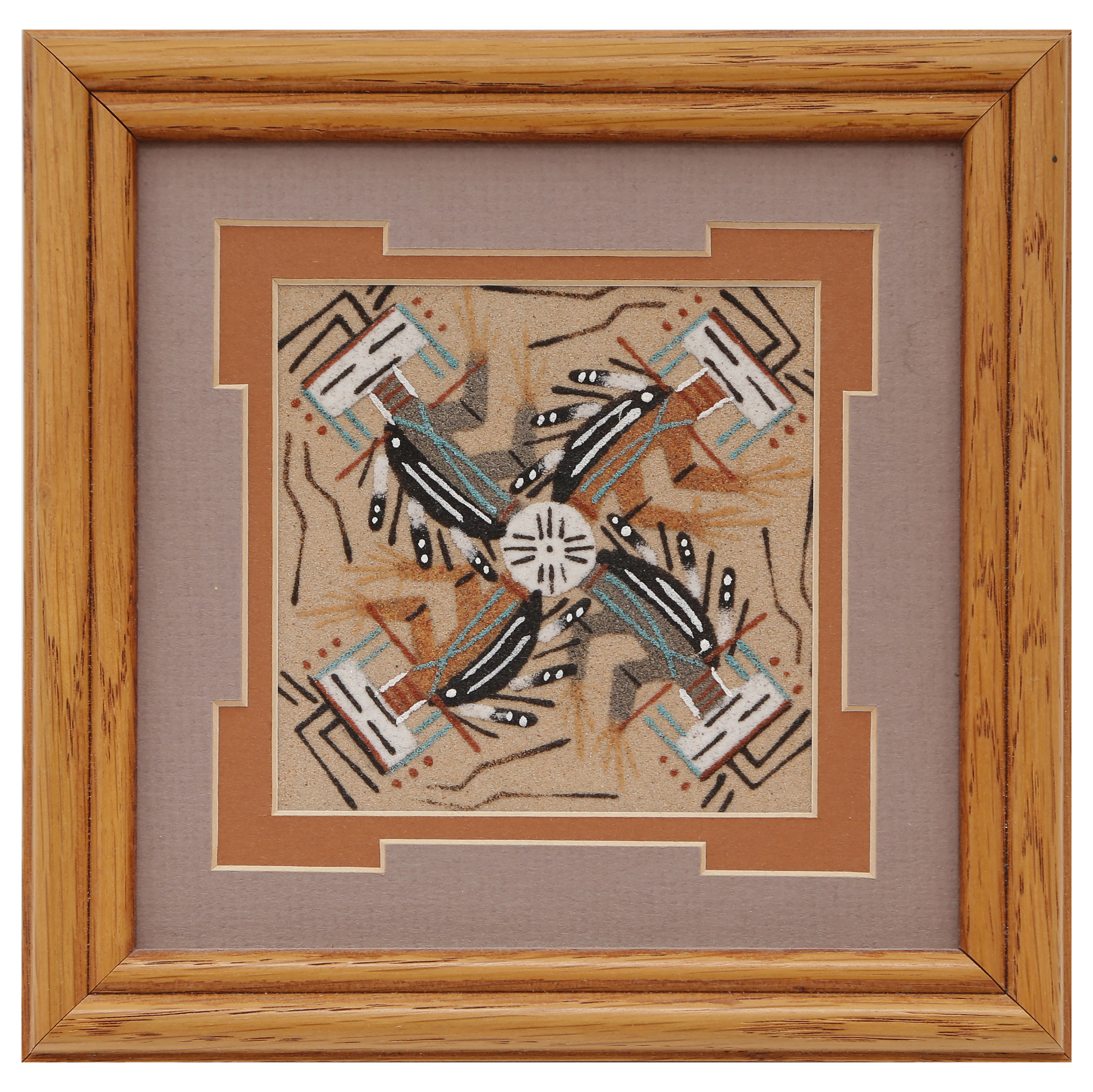 NAVAJO SANDMÅLNING, MARCELLA FOSTER, WATERFLOW, NEW MEXICO.