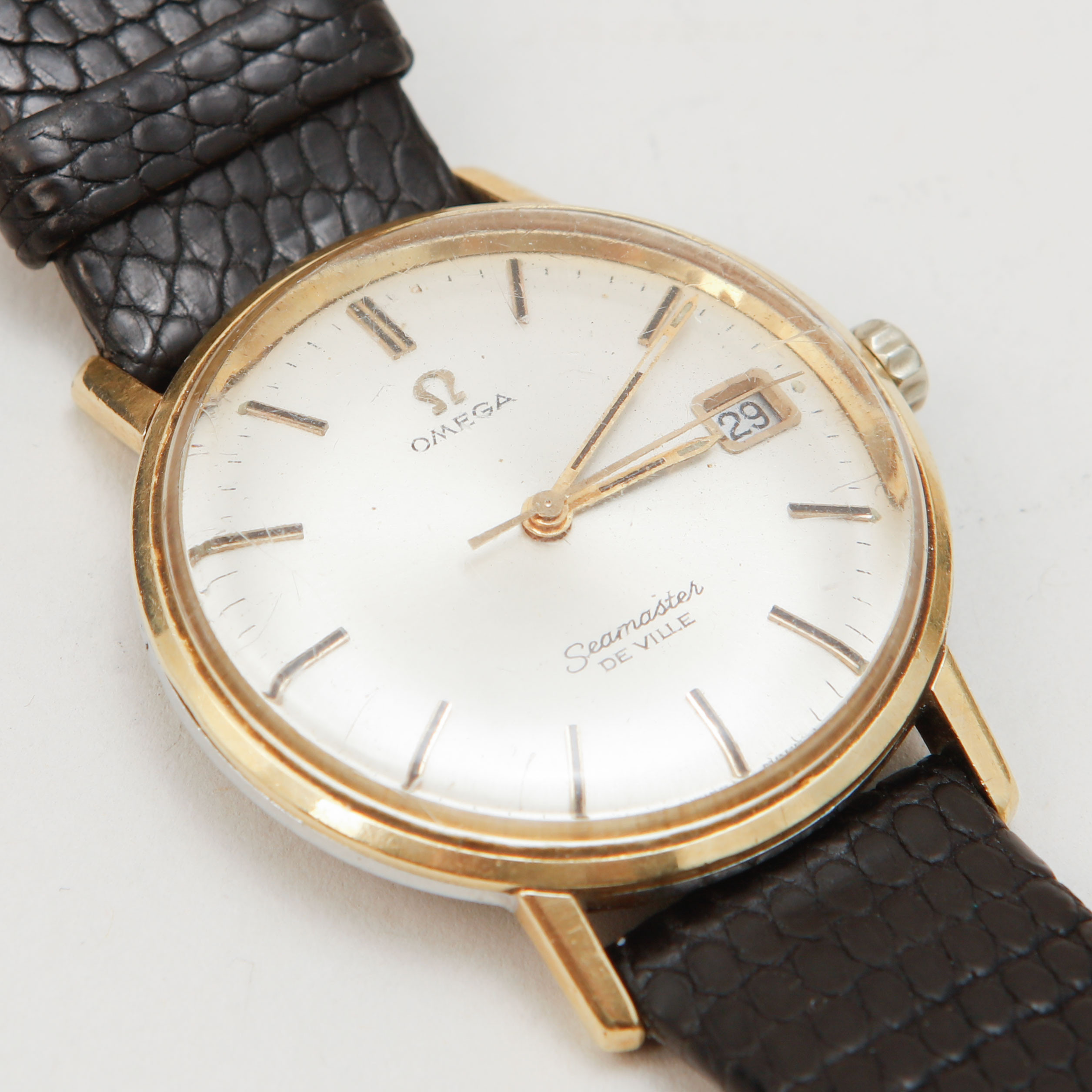 ARMBANDSUR, Omega, Seamaster, De Ville, guld på stål, manuell, 1960-tal.