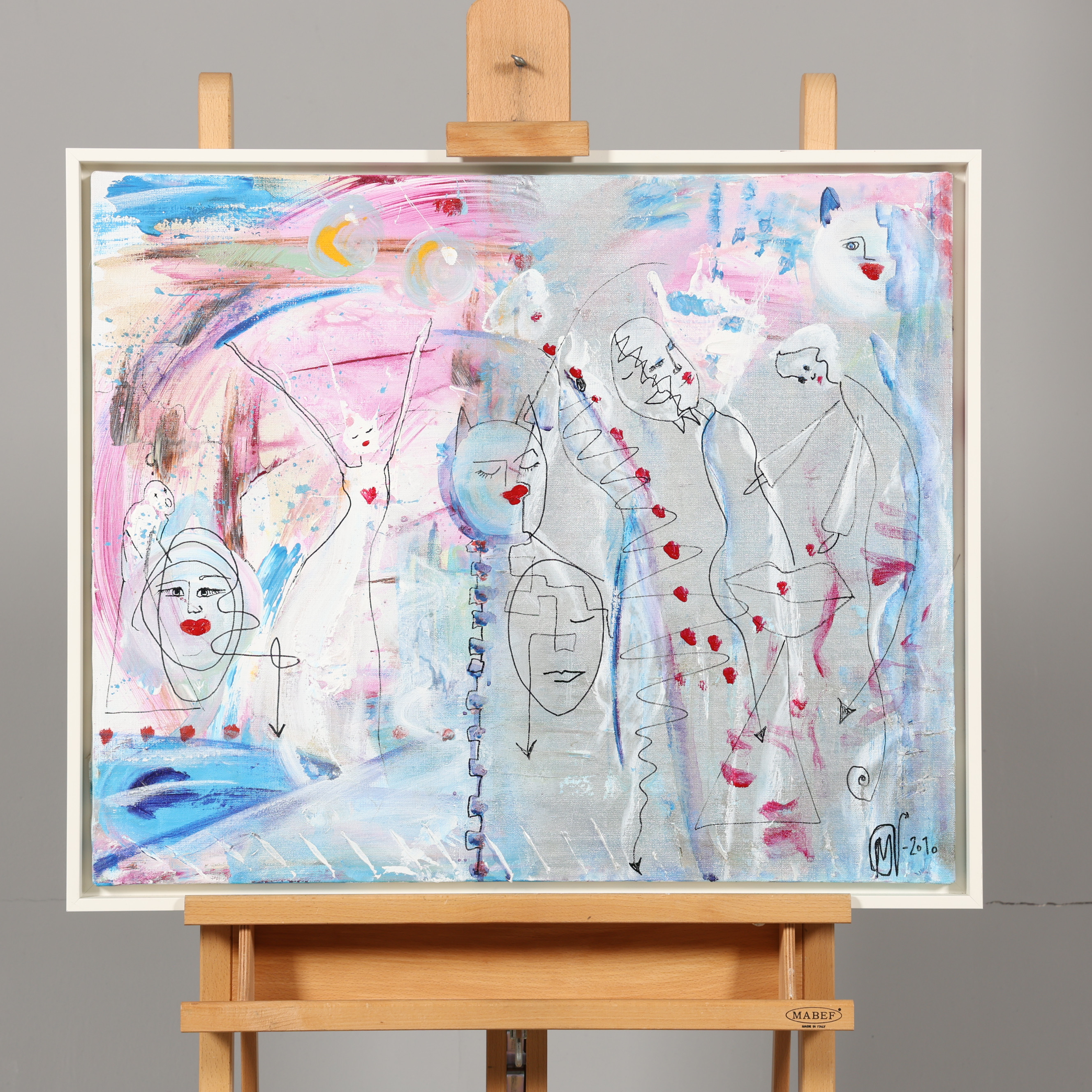 MARTINA NYHOLM SILANDER. OLJA PÅ DUK, "I vår betong", signerad samt daterad 2010.