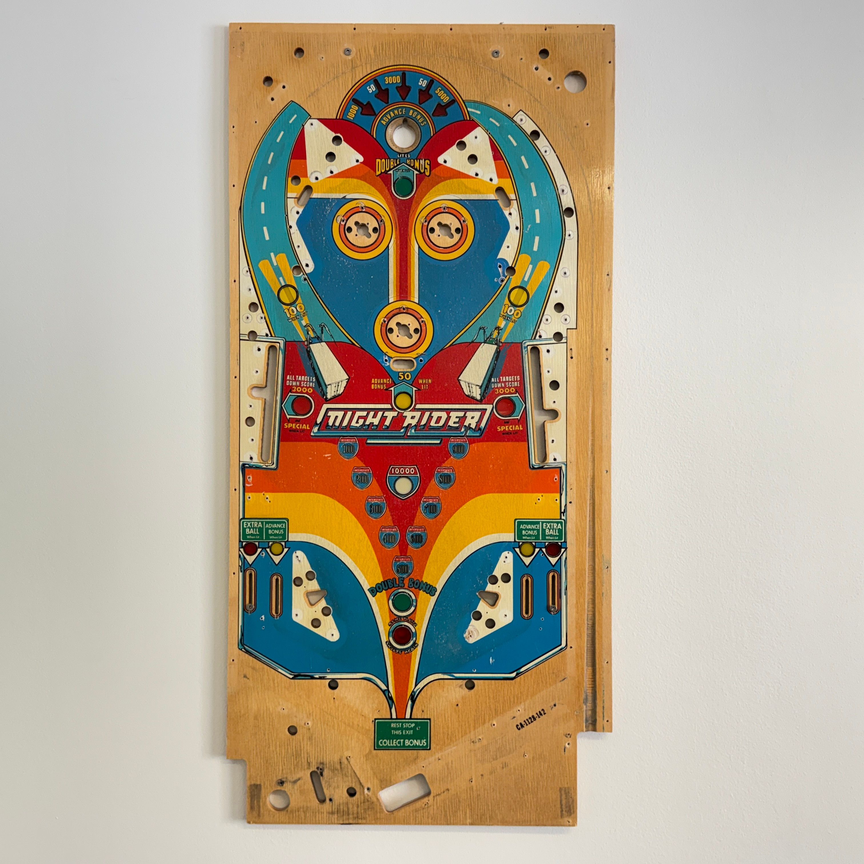 SPELPLAN, BALLY NIGHT RIDER, 1976, USA.