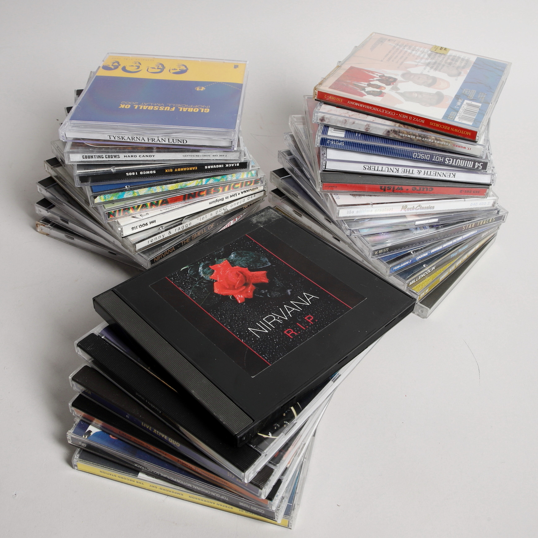 CD-SKIVOR, 28 st, bl.a. Nirvana, The Cure & Björn Rosenström.