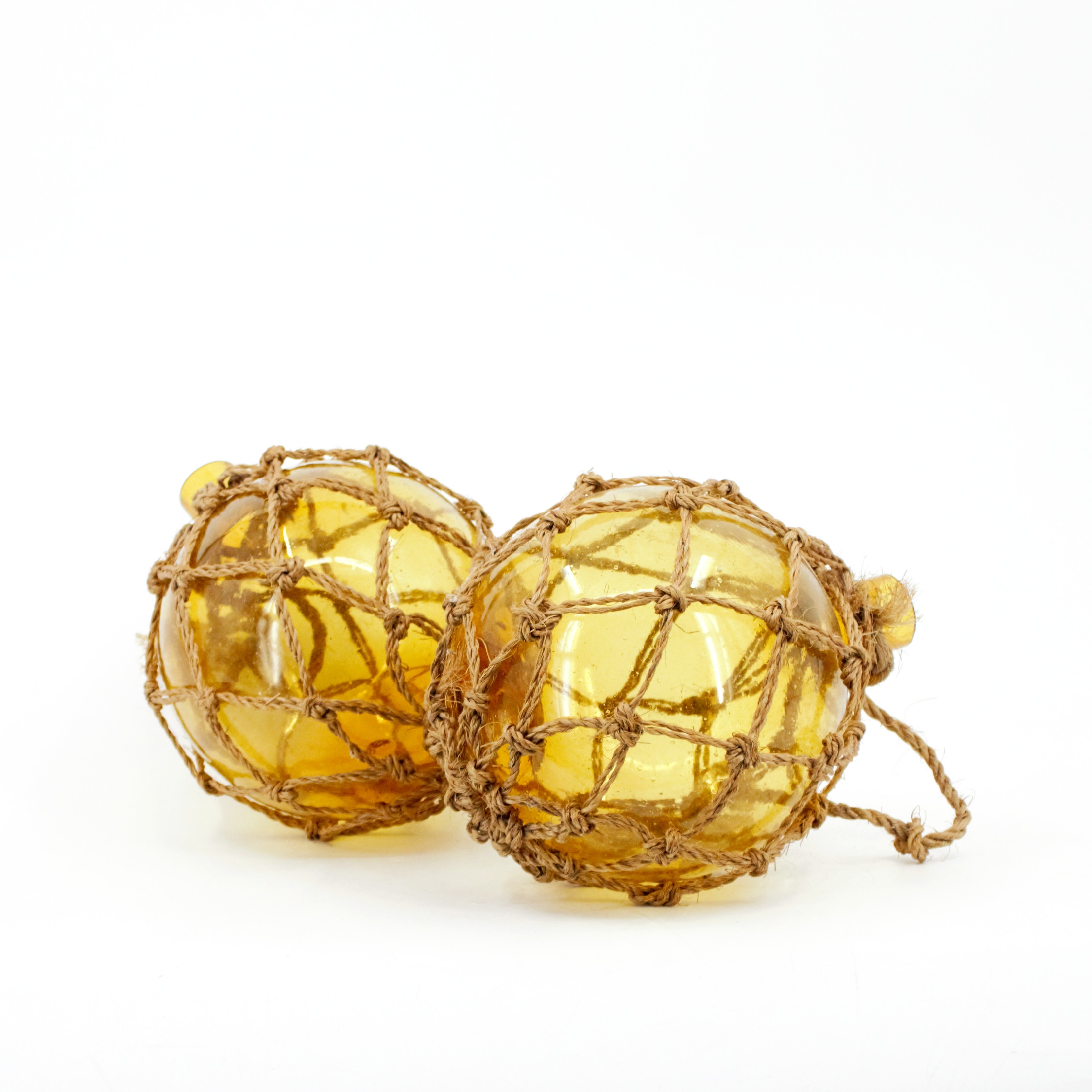 NÄTFLÖTEN, 2 st, rep och glas, 1900-tal.