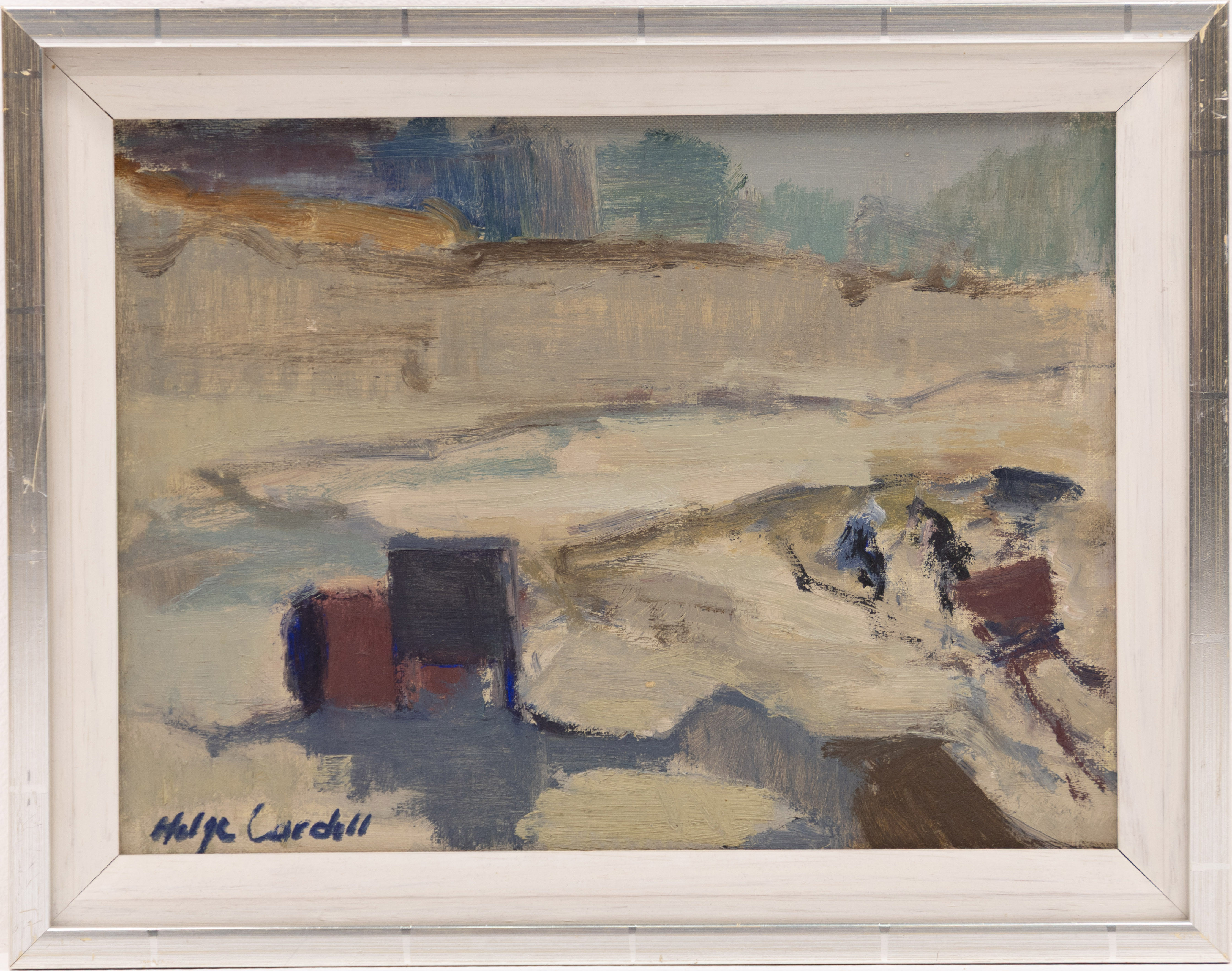 HELGE CARDELL. Olja på pannå, signerad, 38 x 30 cm.