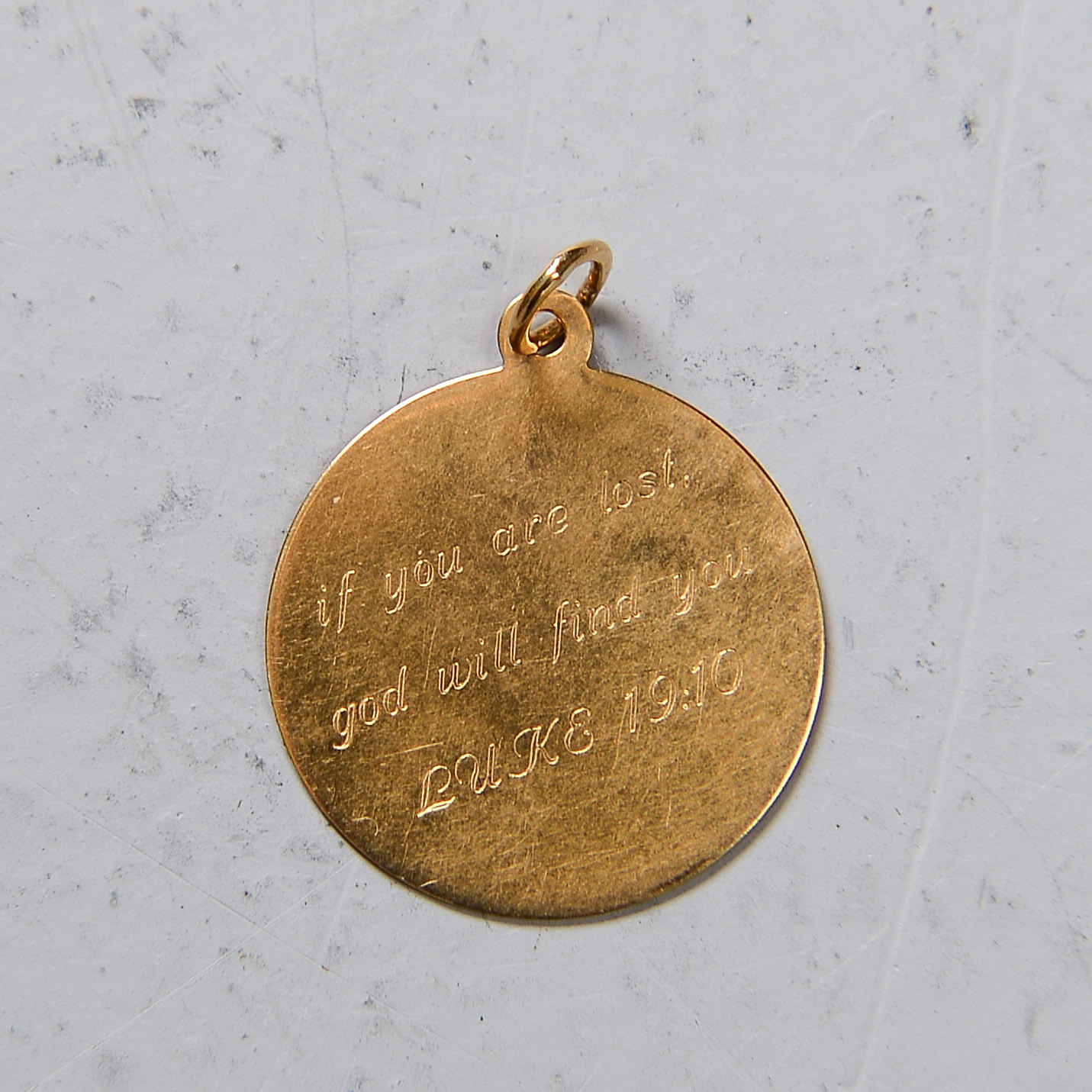 BERLOCK, 18K guld, "Lukasevangeliet 19:10".