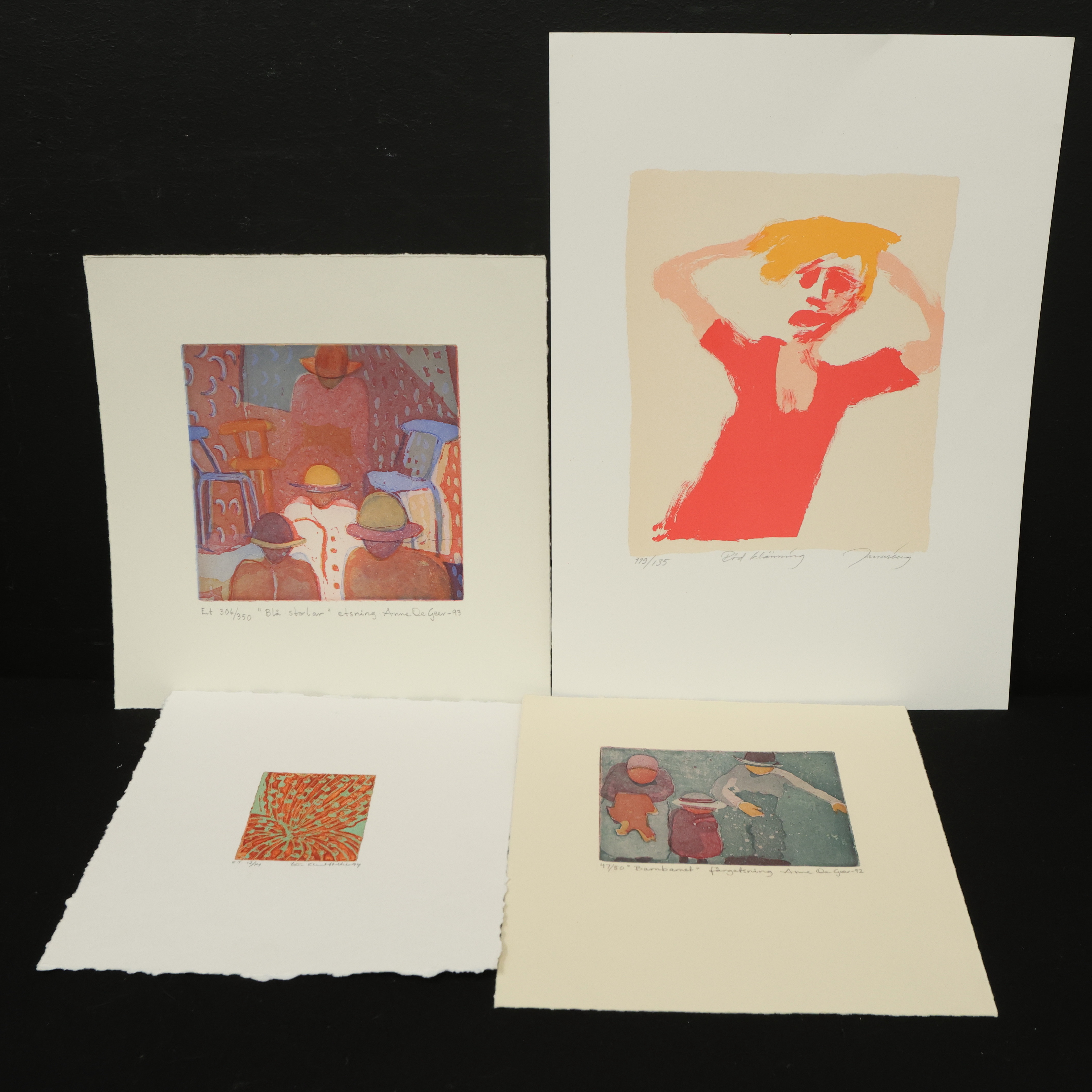 GRAFISKA BLAD, 4 st, bl.a. Anna De Geer.