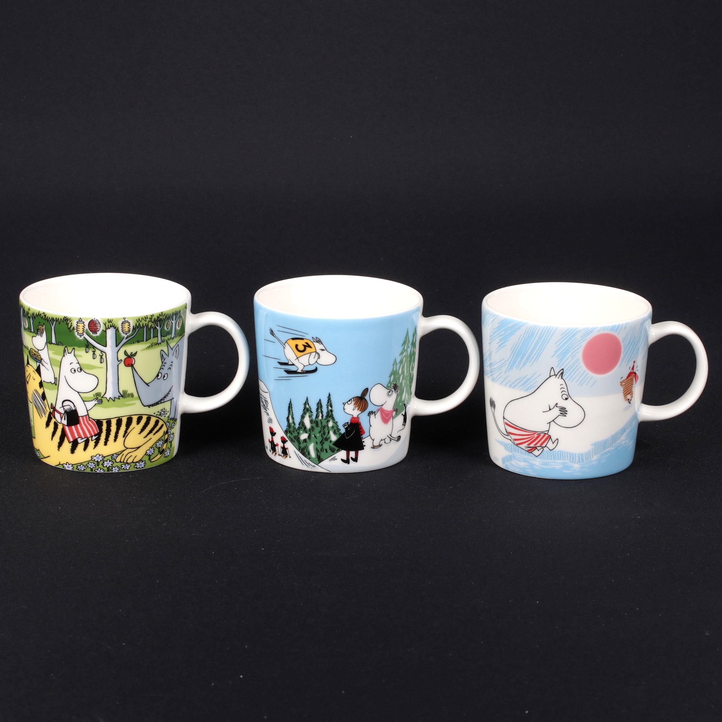 MUMINMUGGAR, 3 st, porslin, Arabia, Finland.