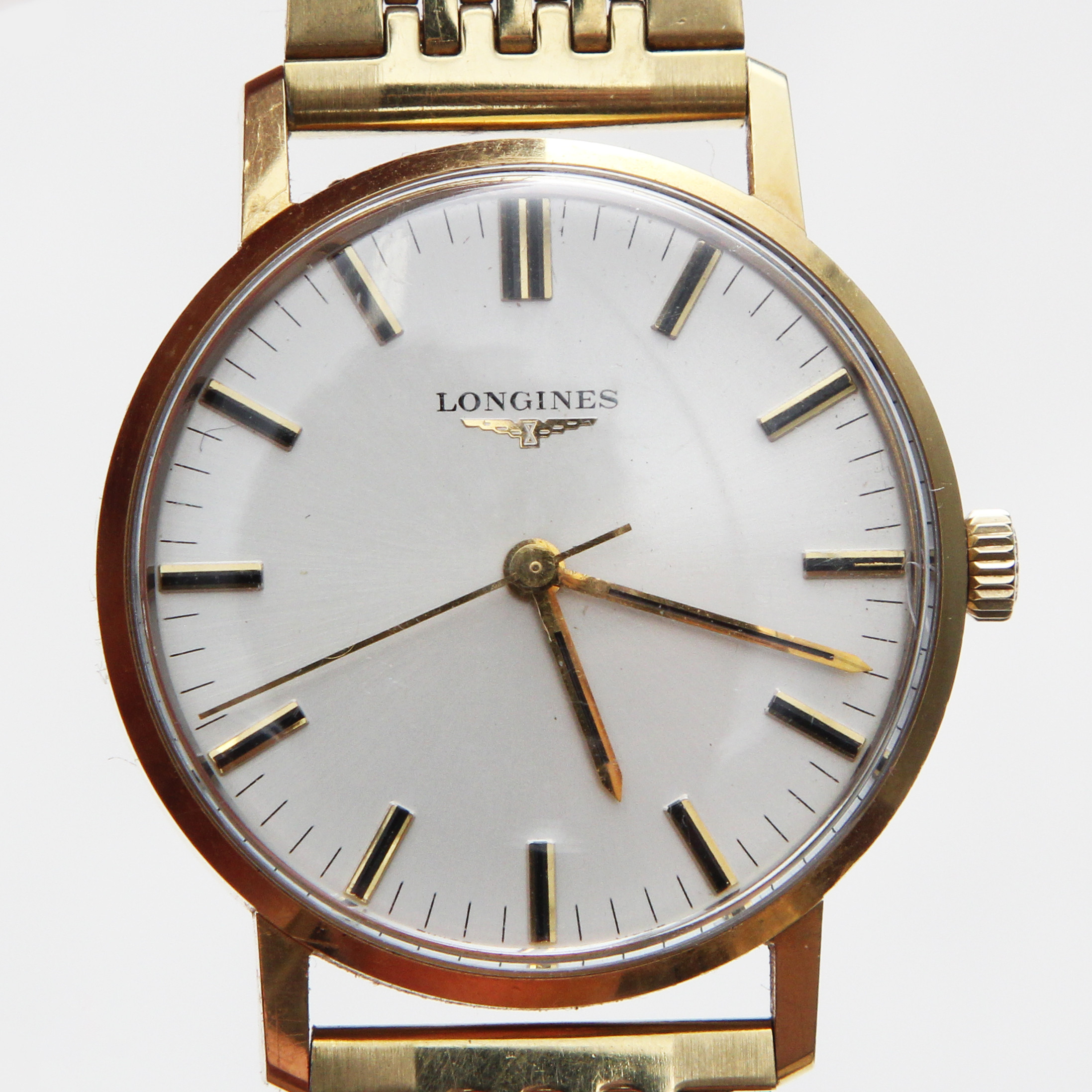 ARMBANDSUR, Longines, 14 K, guld, armbandet stål, 1973.