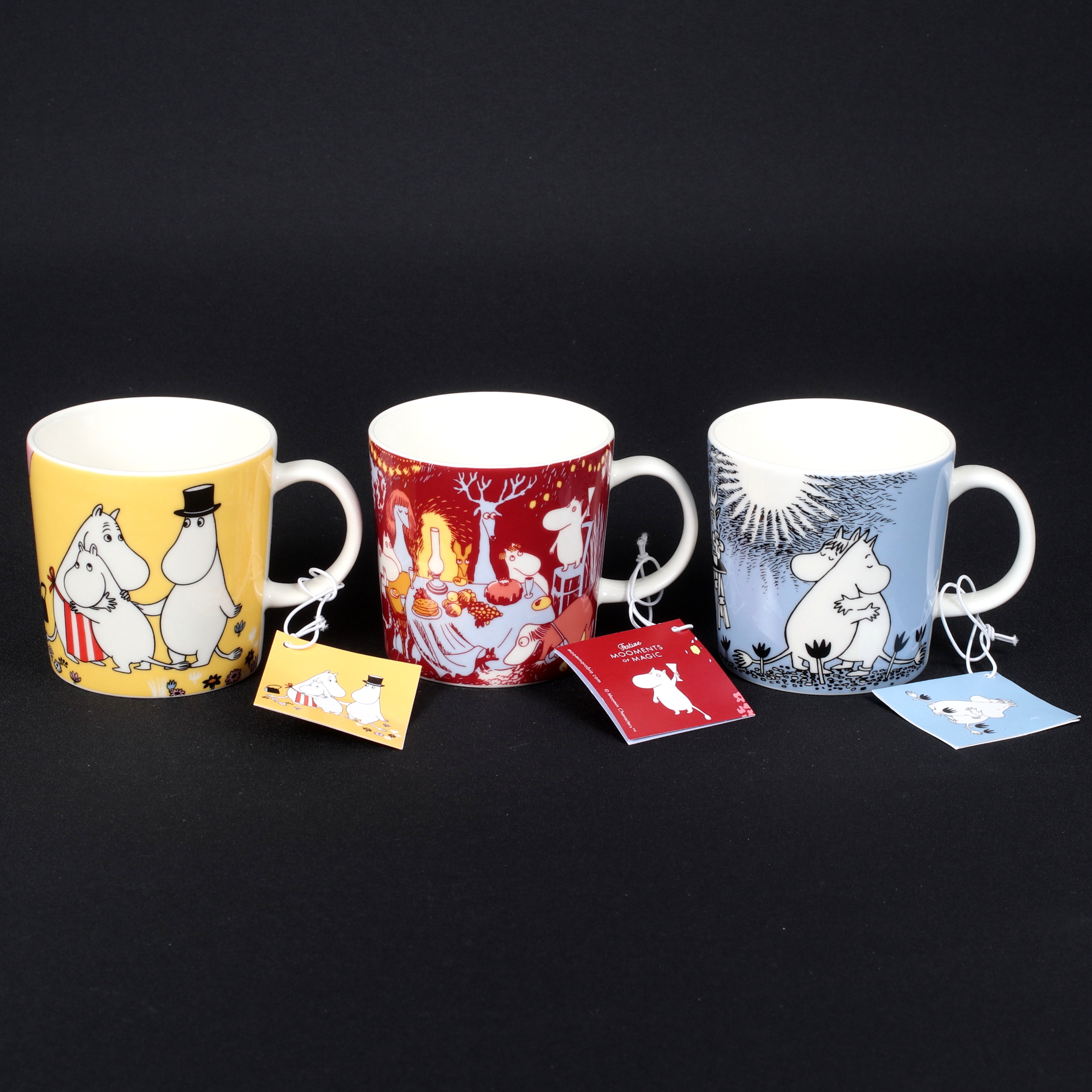 MUMINMUGGAR, 3 st, porslin, Arabia, Finland.