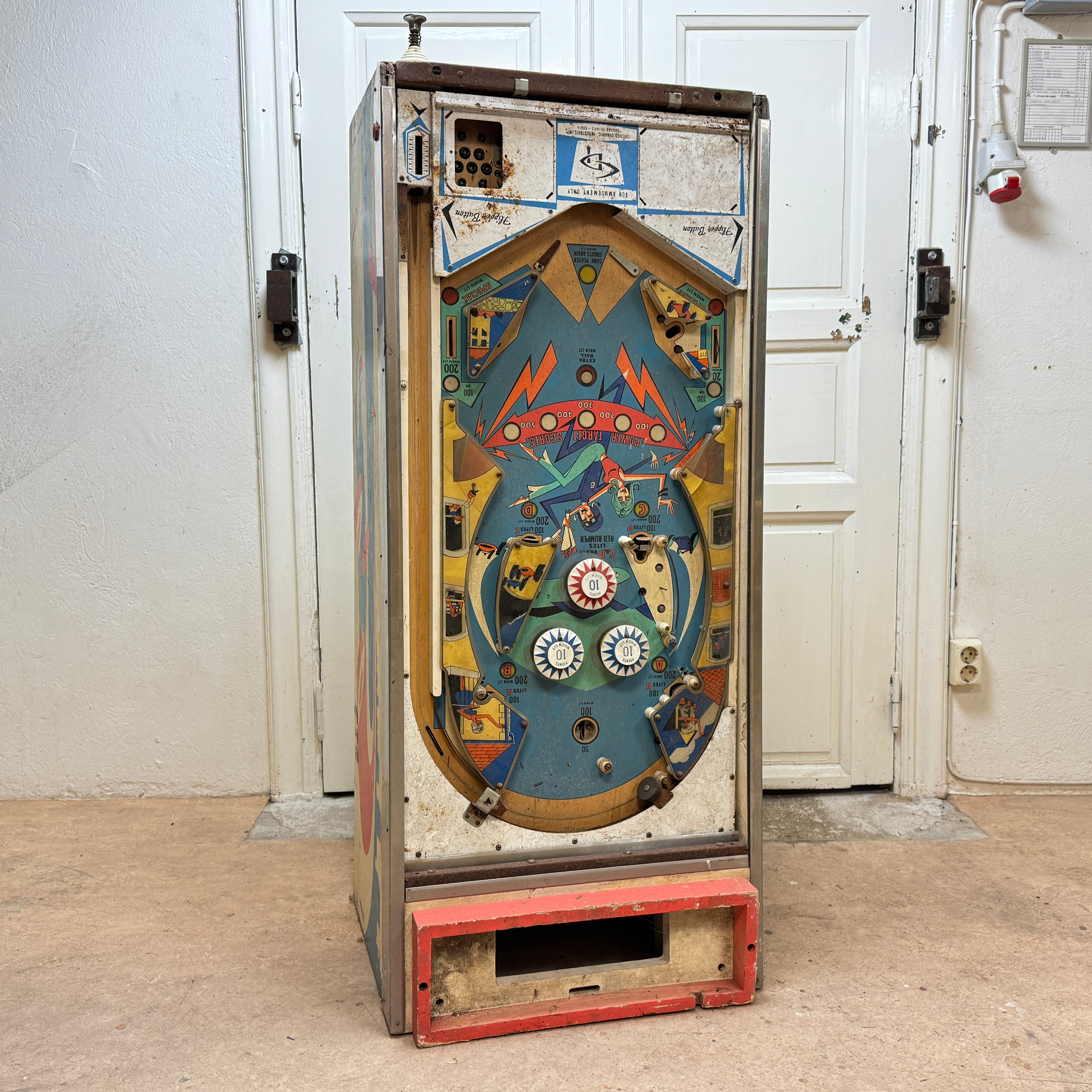 KABINETTE TILL FLIPPERSPEL, CHICAGO COIN ACTION, renoveringsobjekt, 1969, USA.