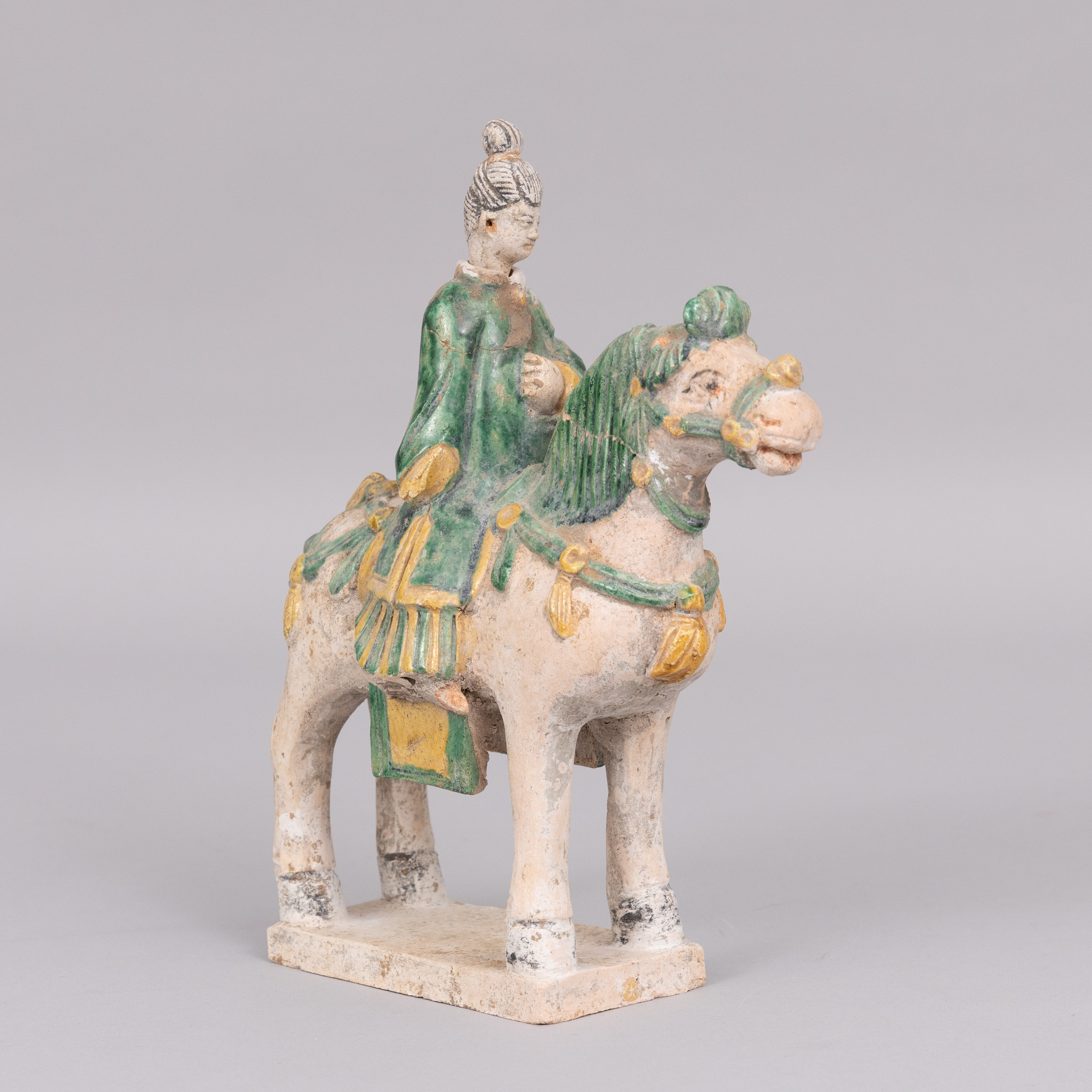 RYTTARFIGUR, terracotta, Ming (1368-1644), Kina.