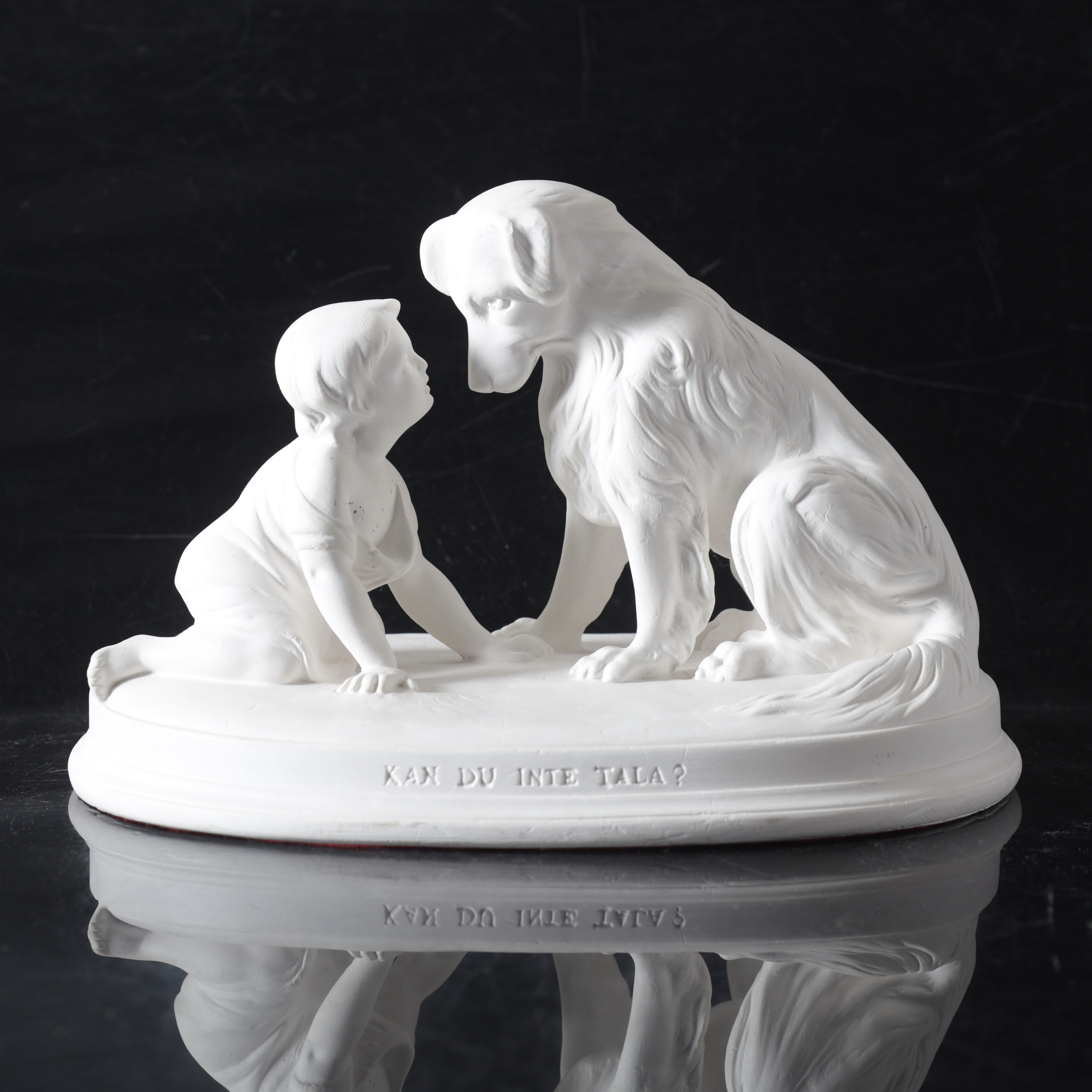 FIGURIN, gips, "Kan du inte tala?", 1900-tal.