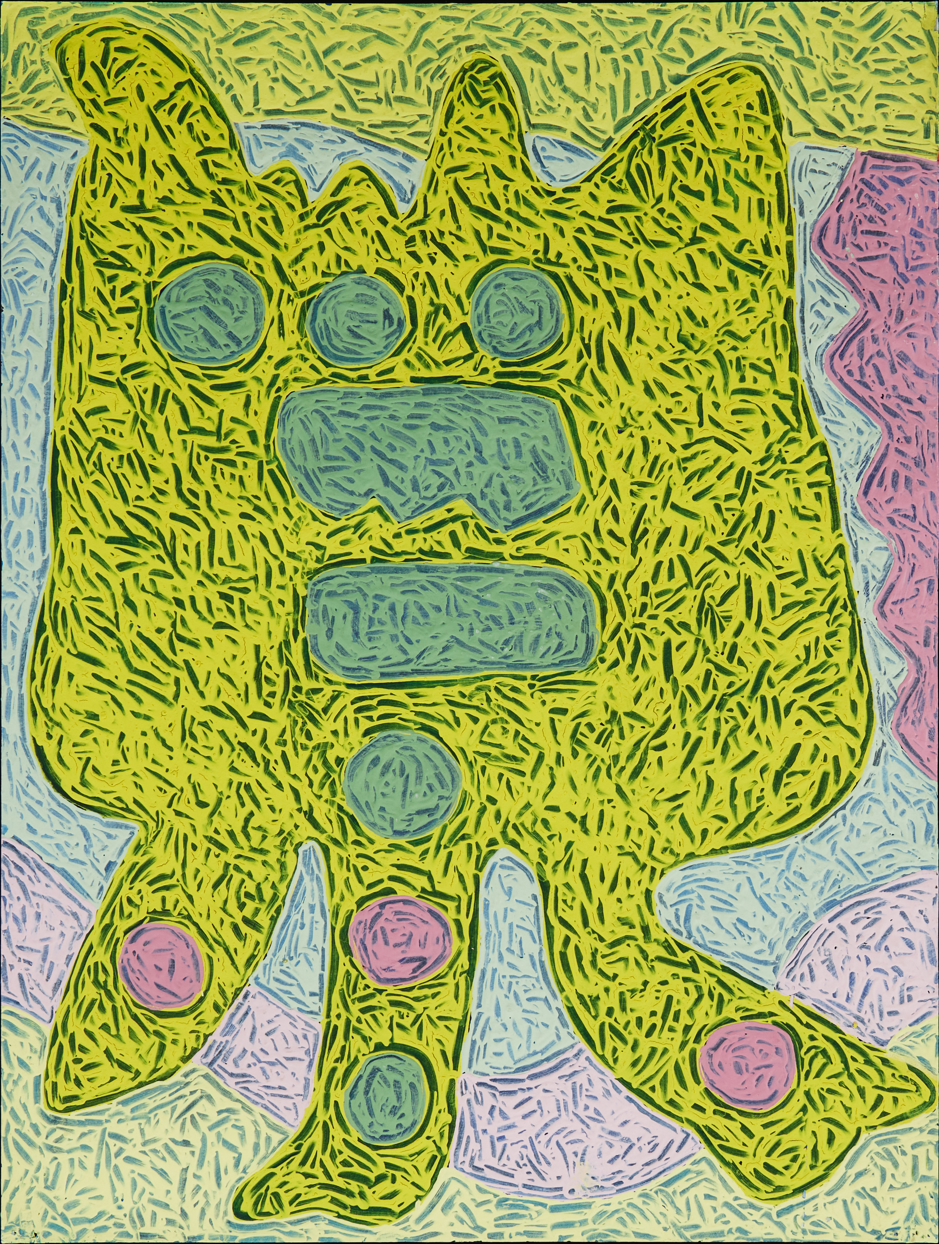 CHANTAL FICAJA (Frankrike f. 1959) 3 st. färgkompositioner, akryl på papper.