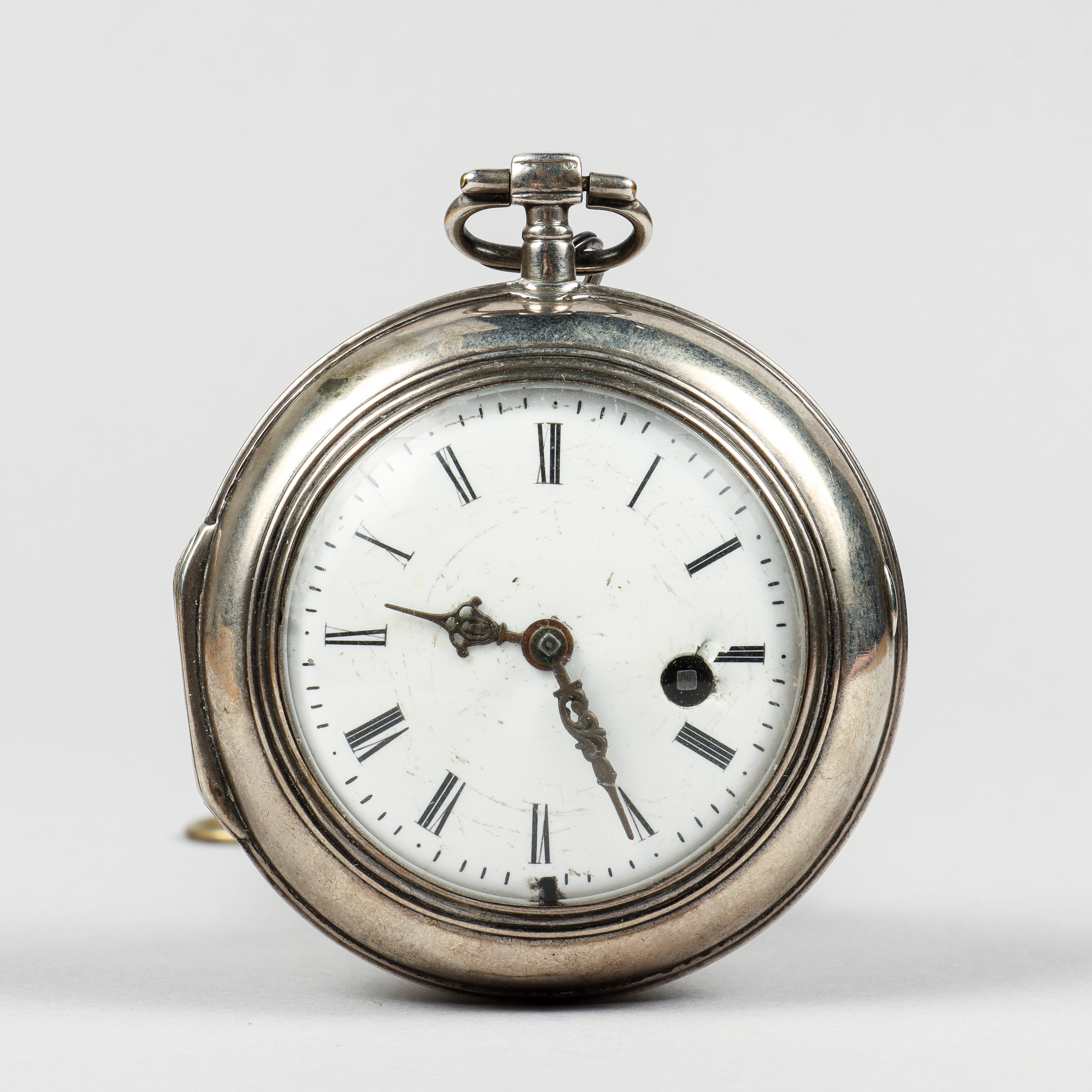 SIMON DE CHARMES. Fickur / spindelur, silver, verksam ca 1692 - 1730, London.