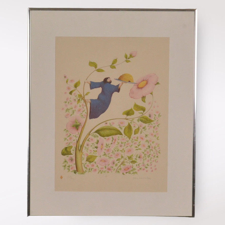 BENGT NORDENBORG. Färglitografi, surrealistisk komposition, numrerad, signerad.