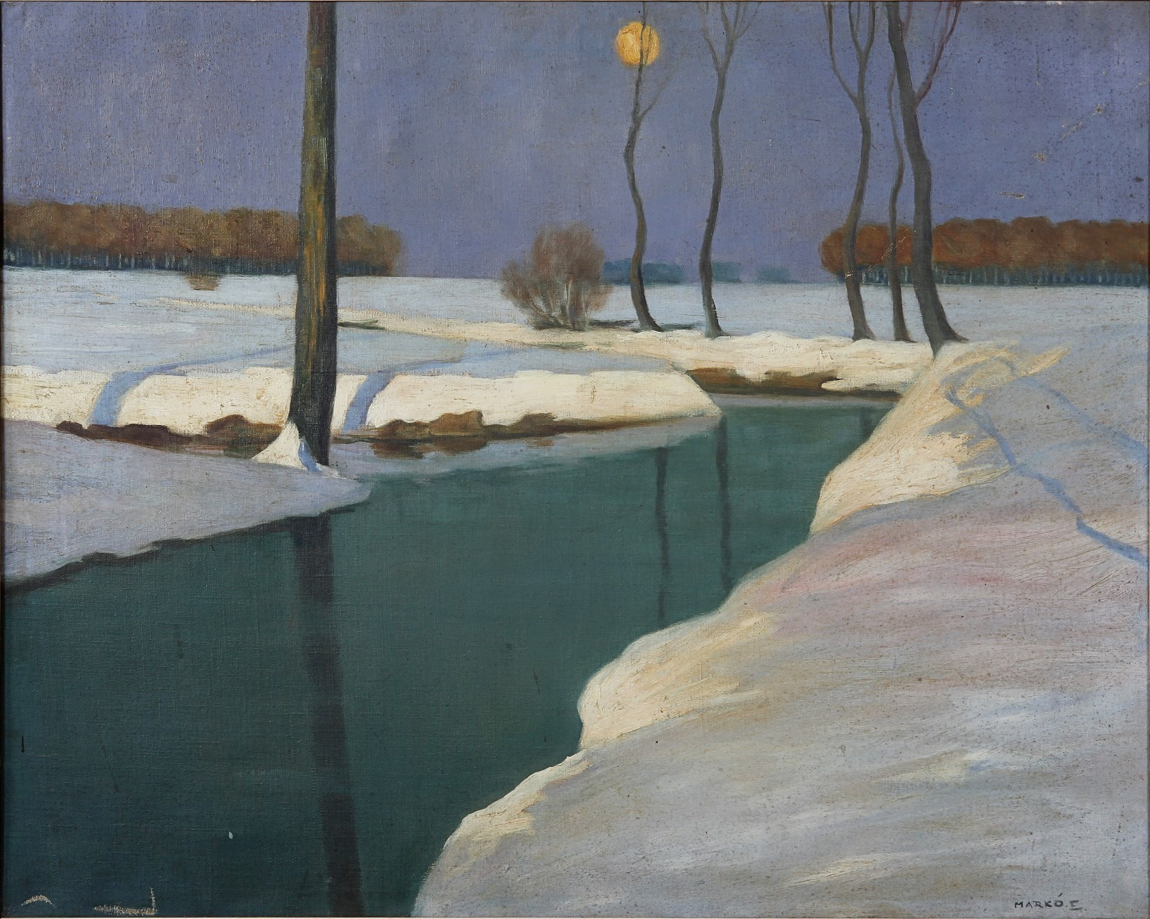 ERNŐ MARKÓ. 1868-1945. Olja på duk, signerad.