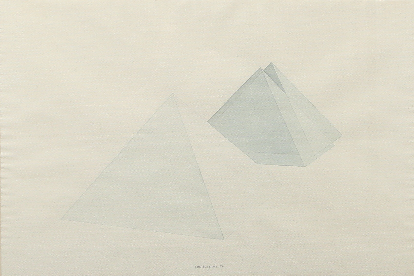 CARL MAGNUS. akvarell, pyramid, signerad daterad 77.