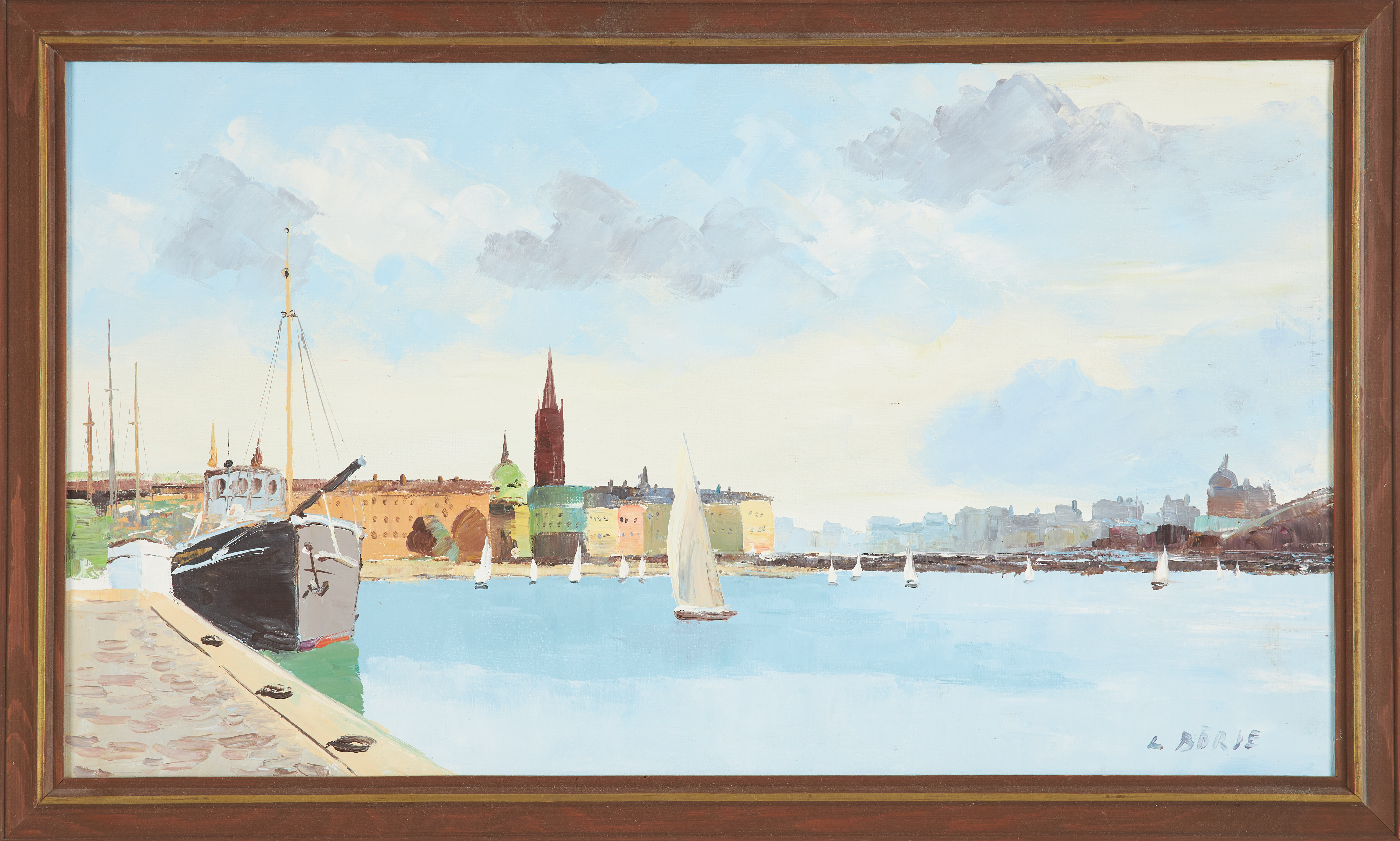 LENNART BÖRJE VESTBERG. Stockholmsmotiv, olja på duk, signerad.