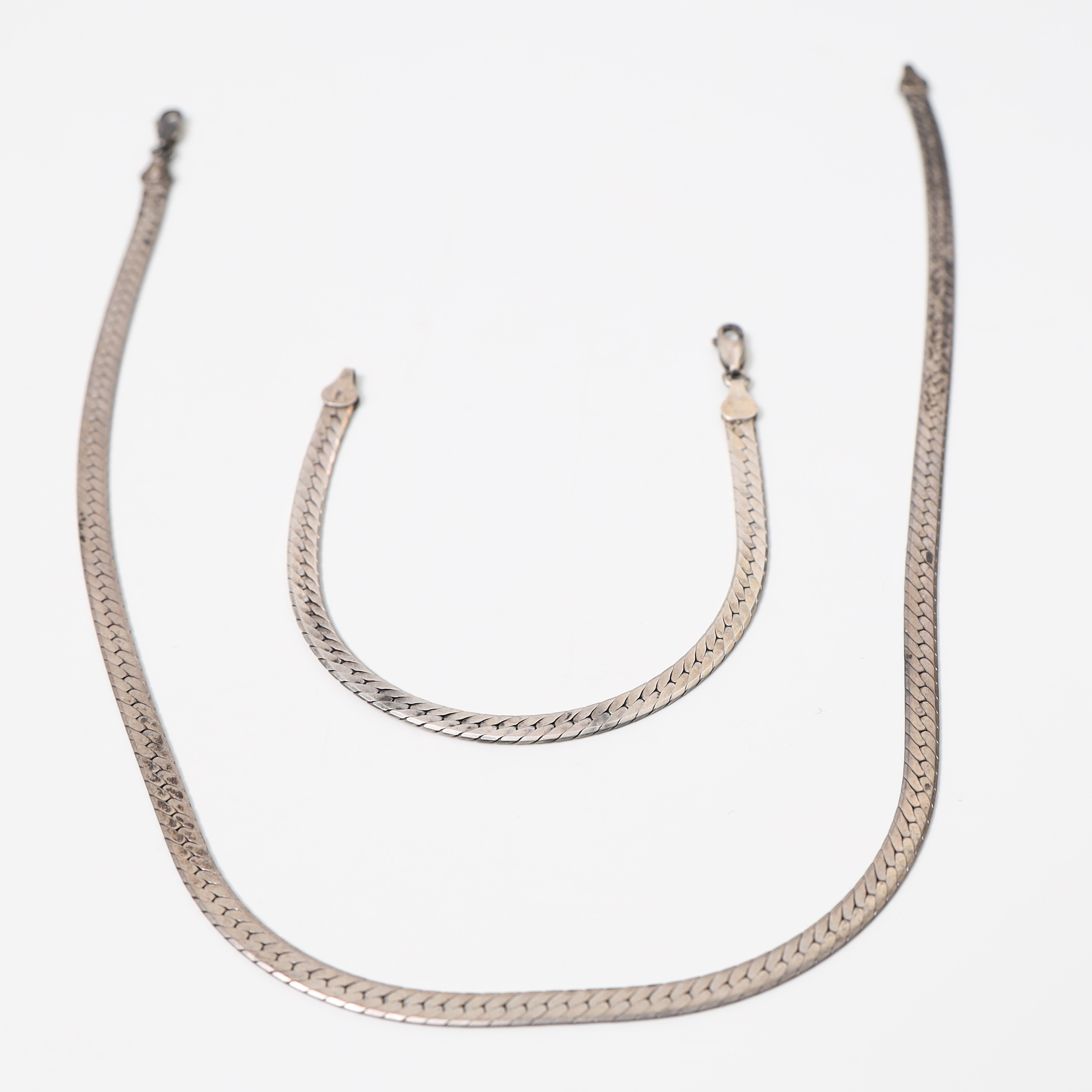 ARMBAND SAMT HALSBAND, sterlingsilver.