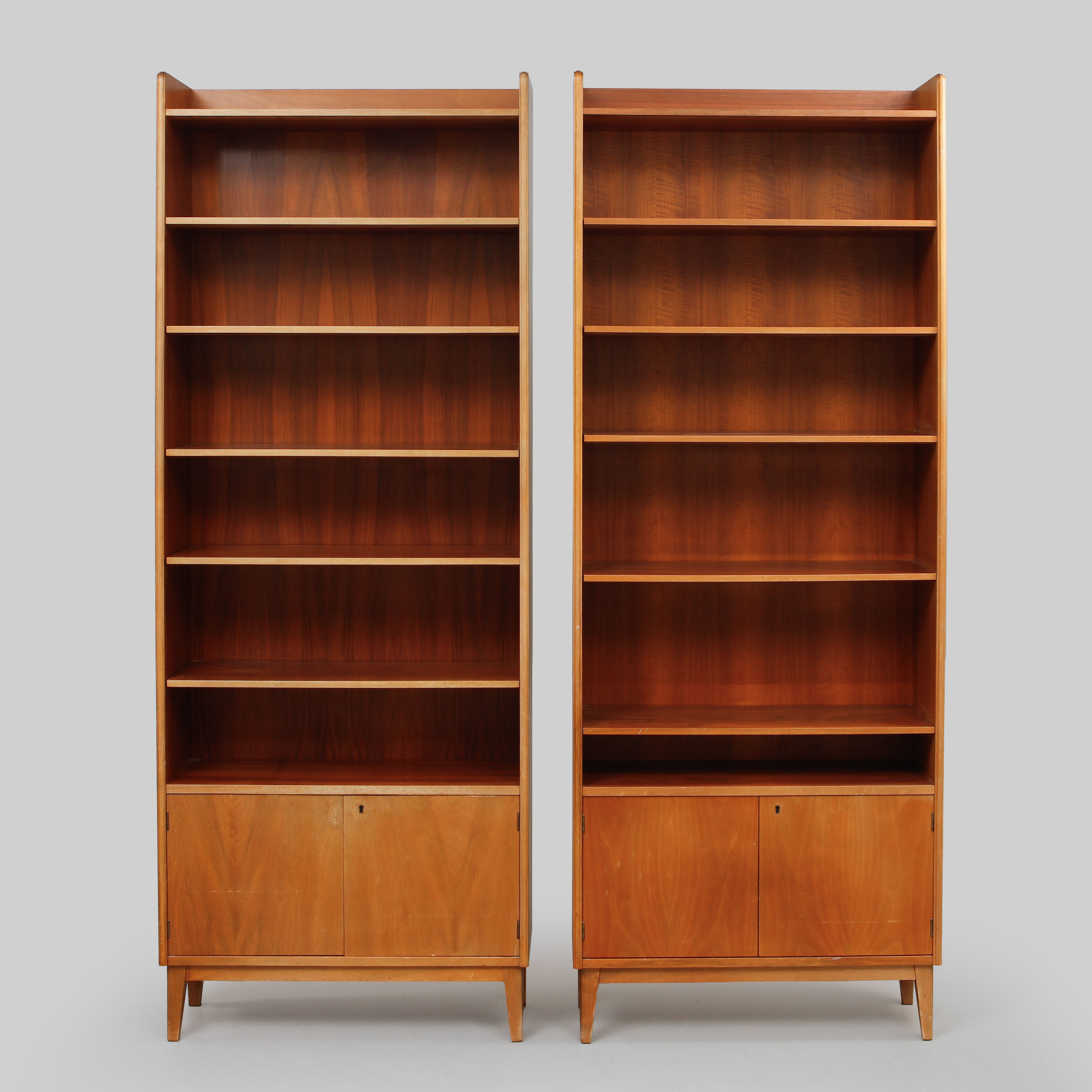 BOKHYLLOR, ett par, AB Möbelfabriken Varia, Flen, 1950/60-tal.